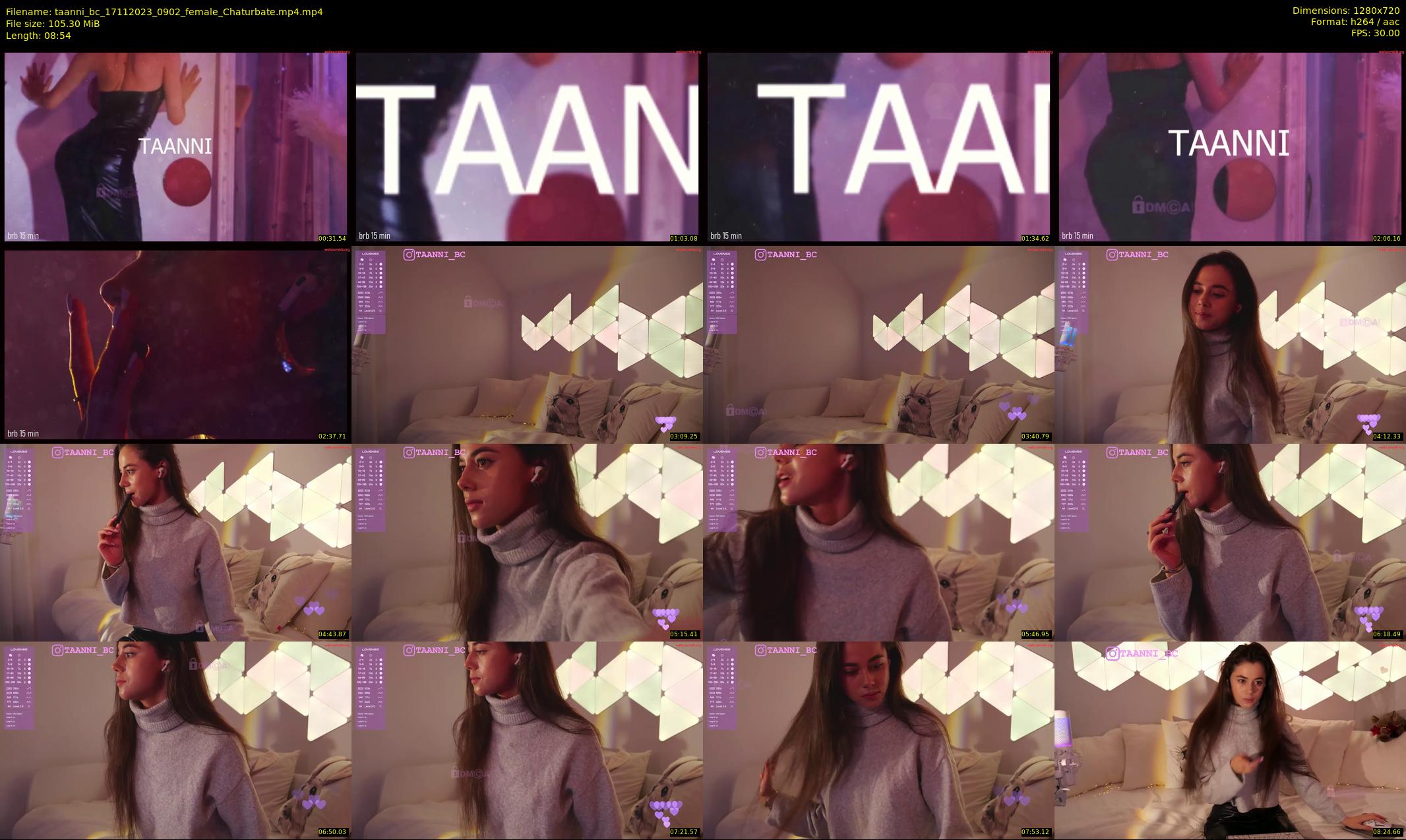 taanni_bc — 9 minute Chaturbate female cam show recording, 720p, Nov 17, 2023