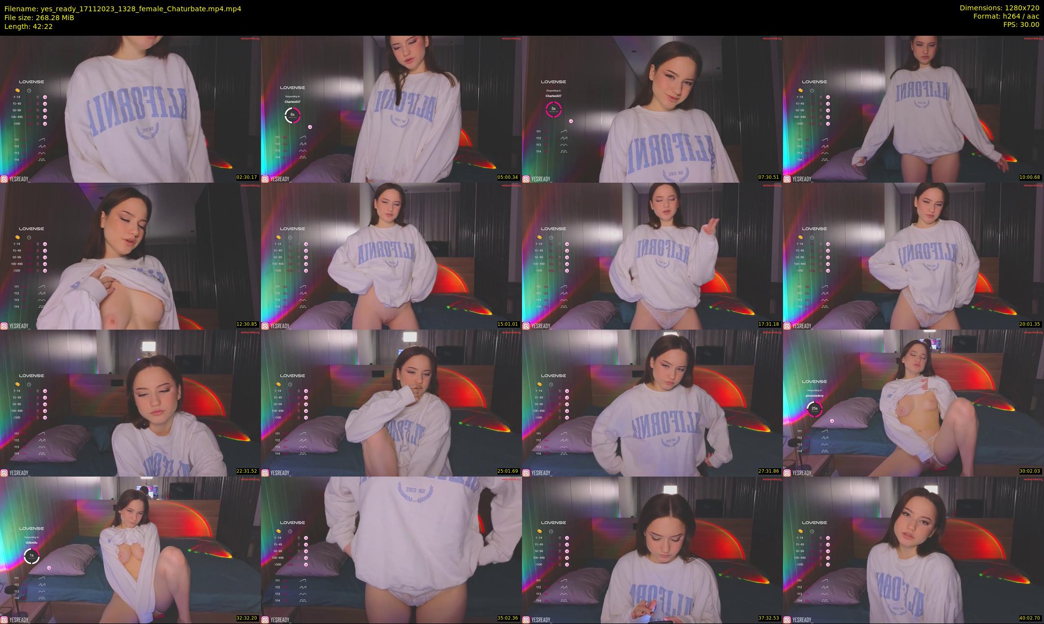 yes_ready — 43 minute Chaturbate female cam show recording, 720p, Nov 17, 2023