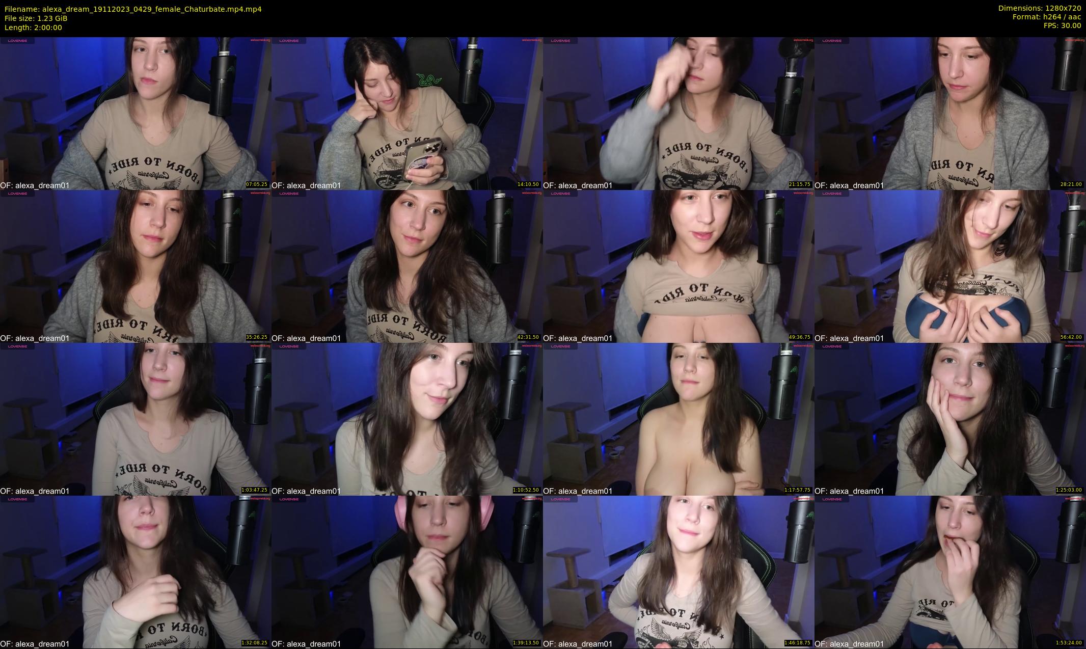 alexa_dream — 120 minute Chaturbate female cam show recording, 720p, Nov 19, 2023