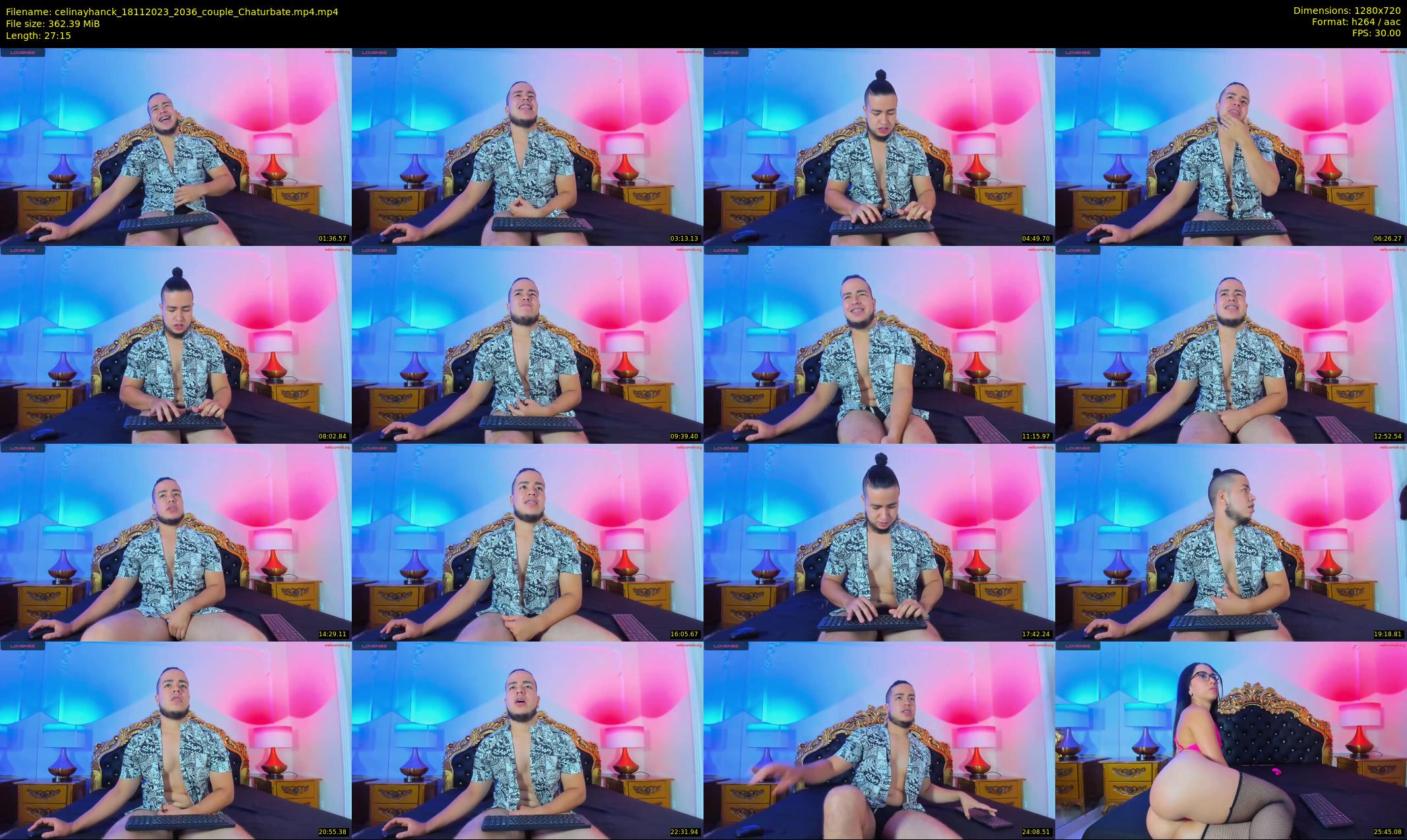celinayhanck — 28 minute Chaturbate couple cam show recording, 720p, Nov 18, 2023