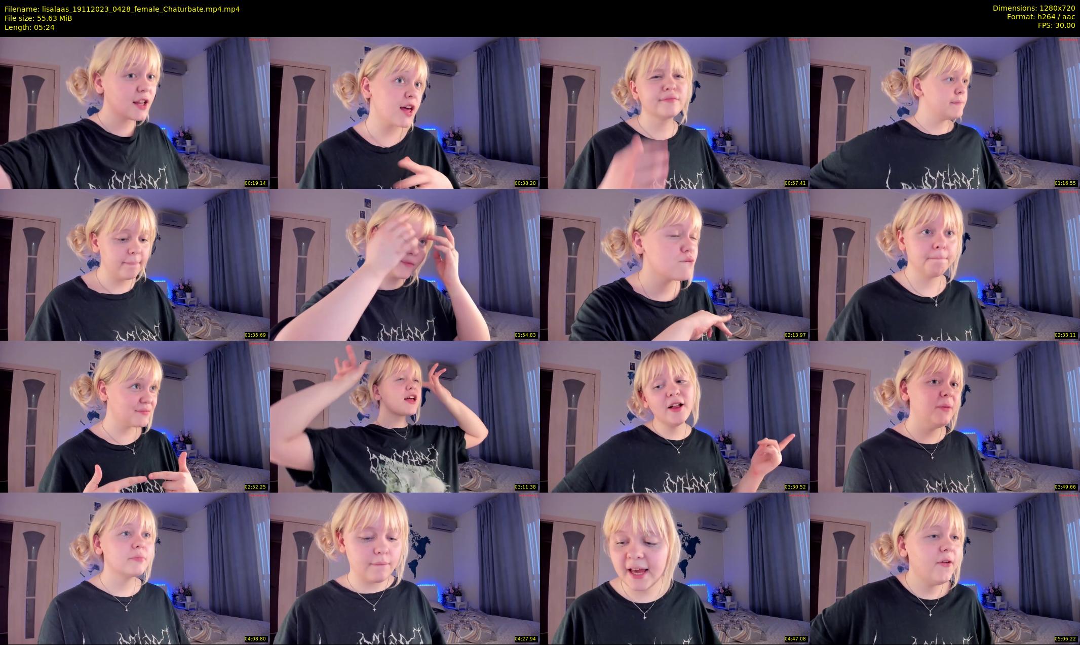 lisalaas — 6 minute Chaturbate female cam show recording, 720p, Nov 19, 2023