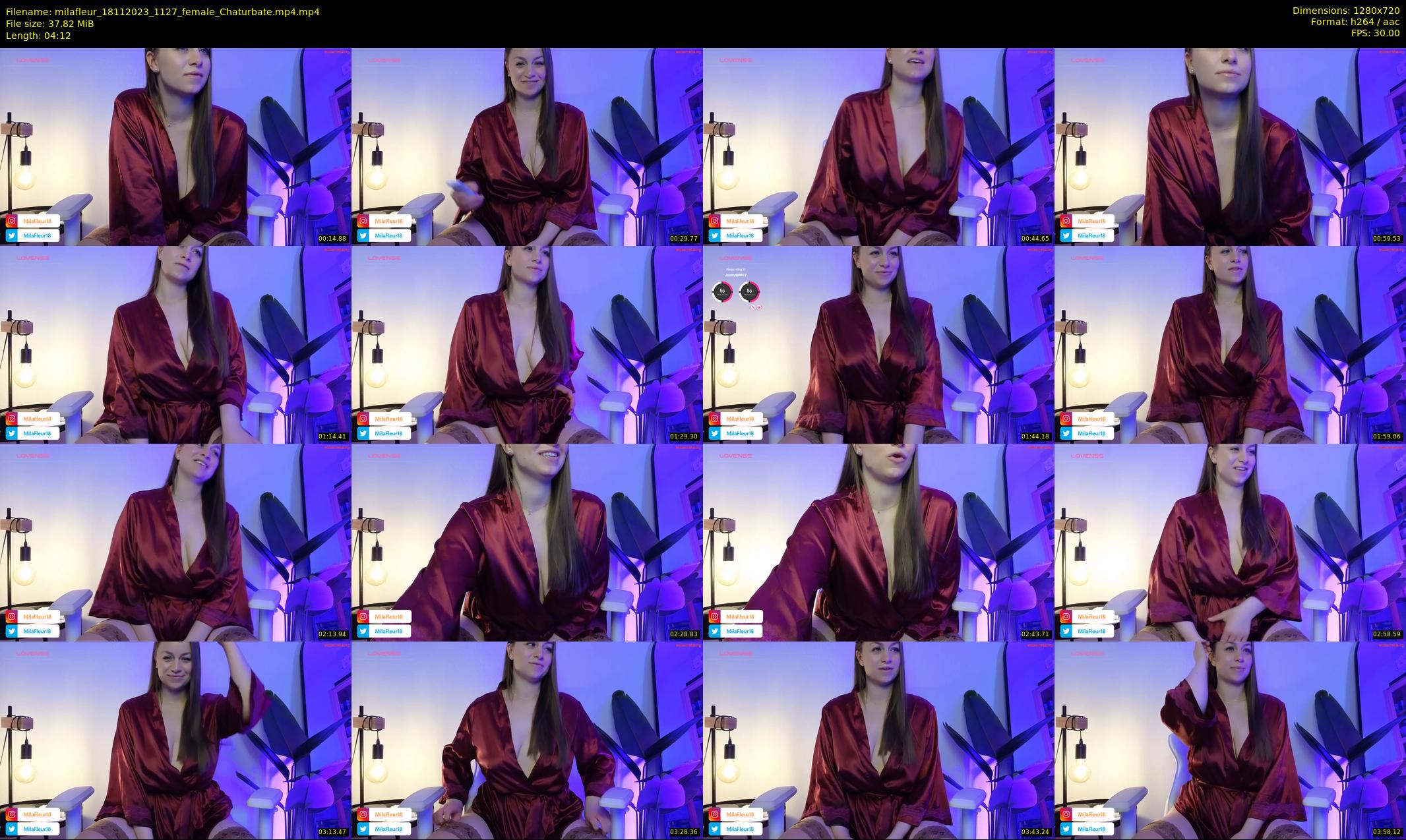 milafleur — 5 minute Chaturbate female cam show recording, 720p, Nov 18, 2023