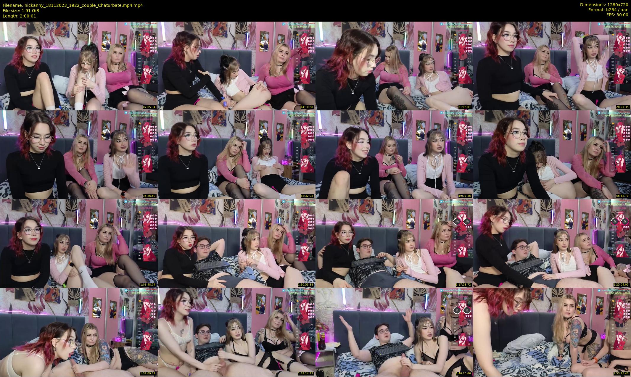 nickanny — 121 minute Chaturbate couple cam show recording, 720p, Nov 18, 2023