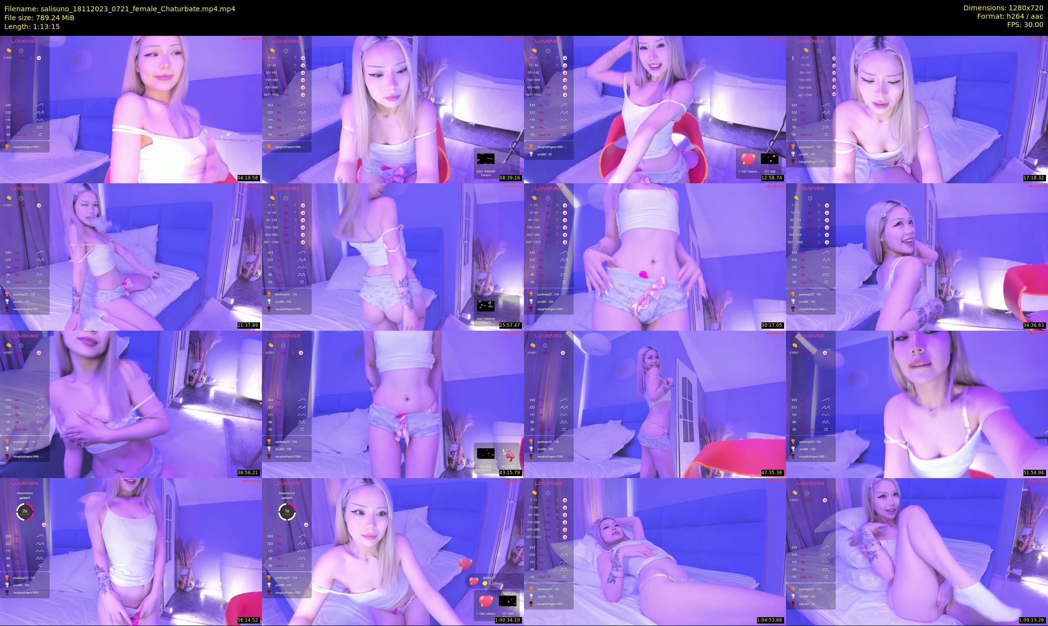 salisuno — 74 minute Chaturbate female cam show recording, 720p, Nov 18, 2023
