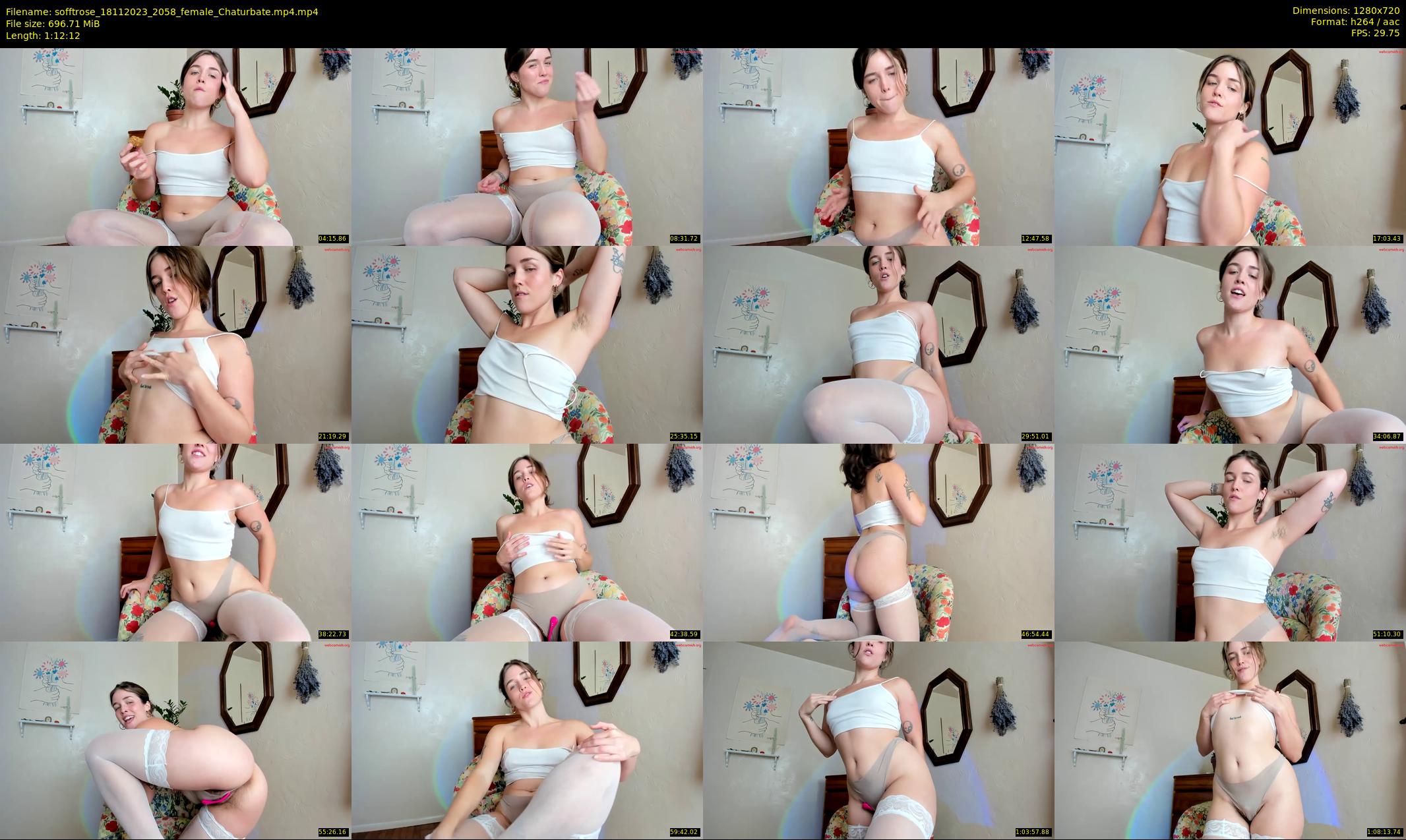 sofftrose — 73 minute Chaturbate female cam show recording, 720p, Nov 18, 2023