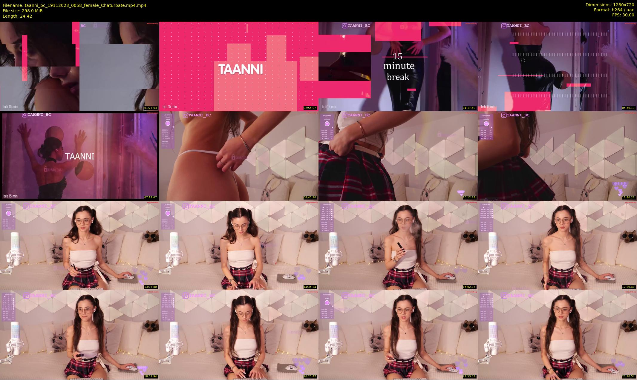 taanni_bc — 25 minute Chaturbate female cam show recording, 720p, Nov 19, 2023