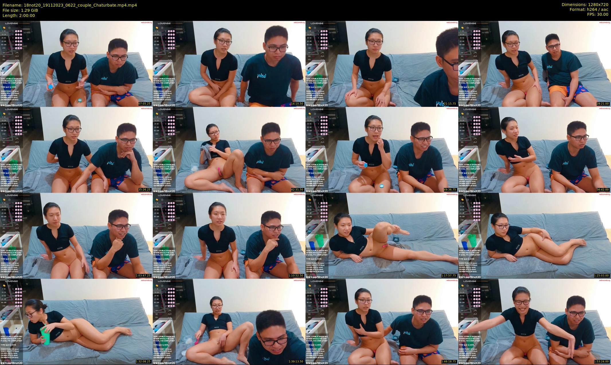 18not20 — 120 minute Chaturbate couple cam show recording, 720p, Nov 19, 2023