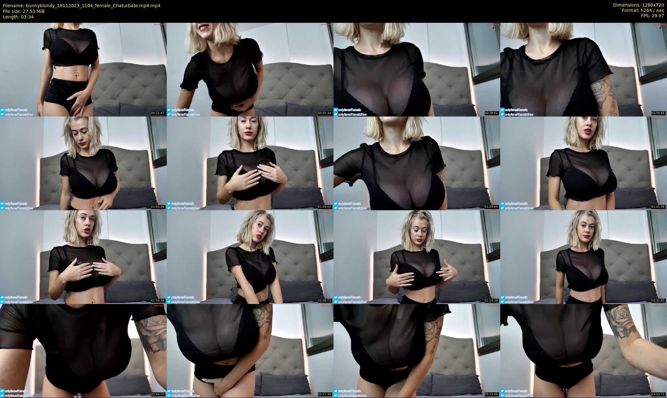 bunnyblondy — 4 minute Chaturbate female cam show recording, 720p, Nov 19, 2023