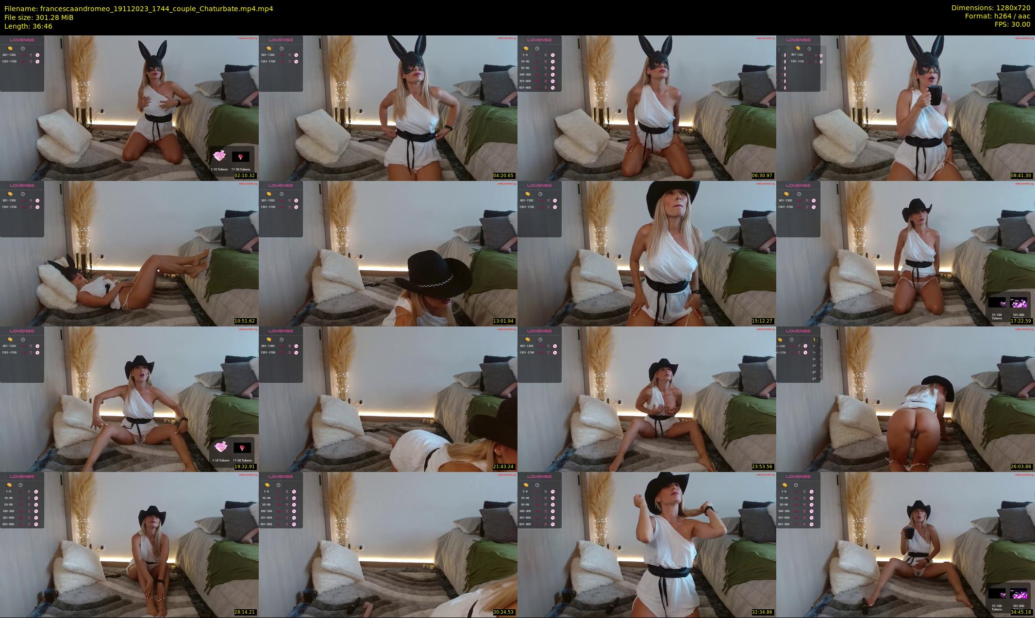 francescaandromeo — 37 minute Chaturbate couple cam show recording, 720p, Nov 19, 2023