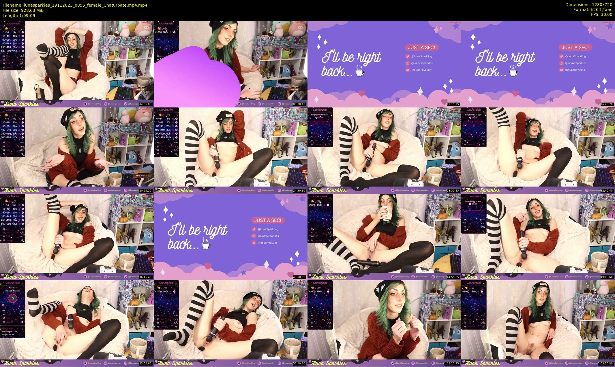 lunasparkles — 70 minute Chaturbate female cam show recording, 720p, Nov 19, 2023