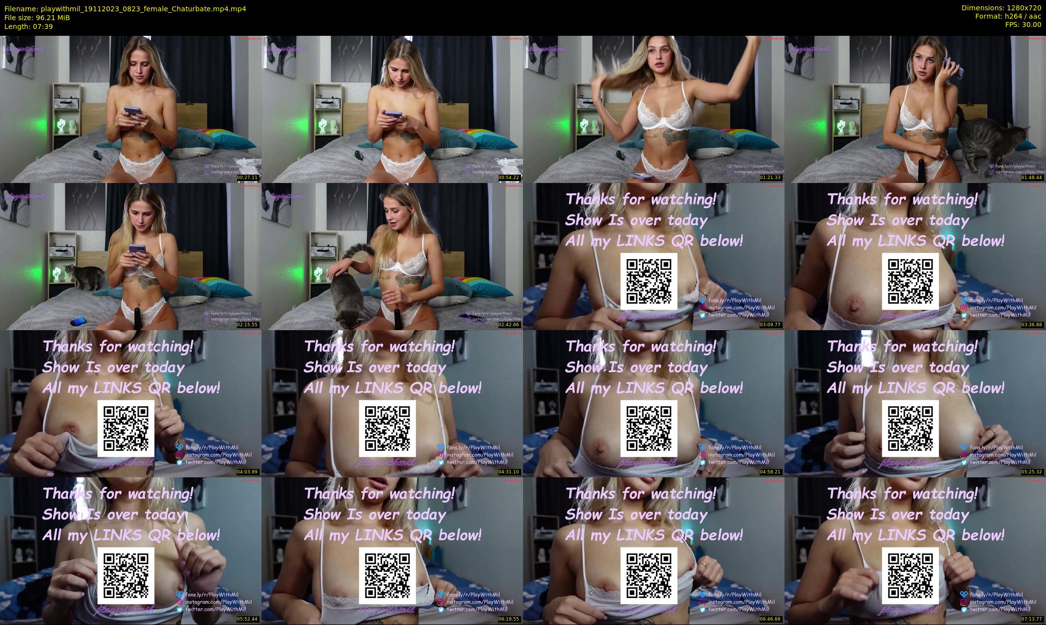 playwithmil — 8 minute Chaturbate couple cam show recording, 720p, Nov 19, 2023