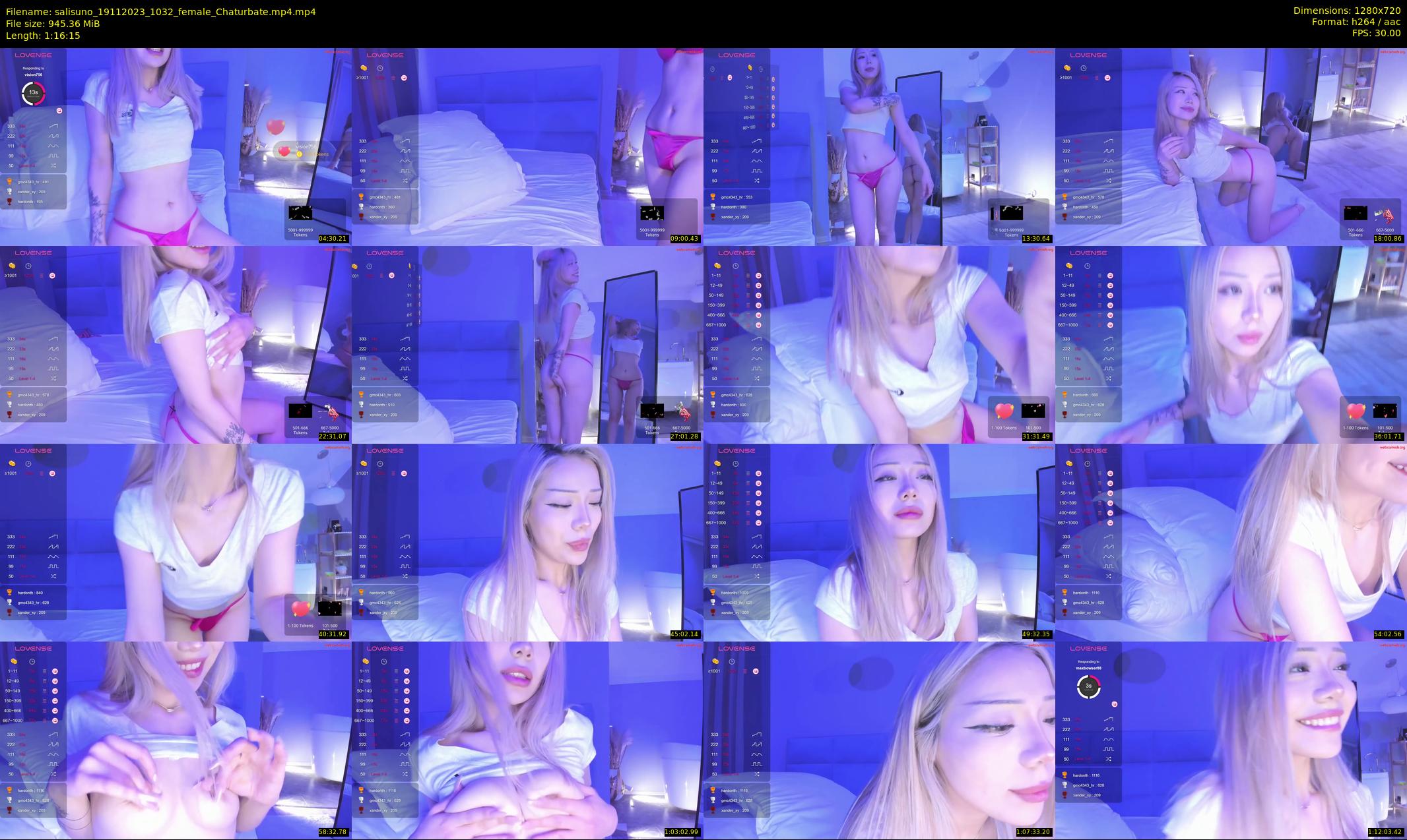 salisuno — 77 minute Chaturbate female cam show recording, 720p, Nov 19, 2023