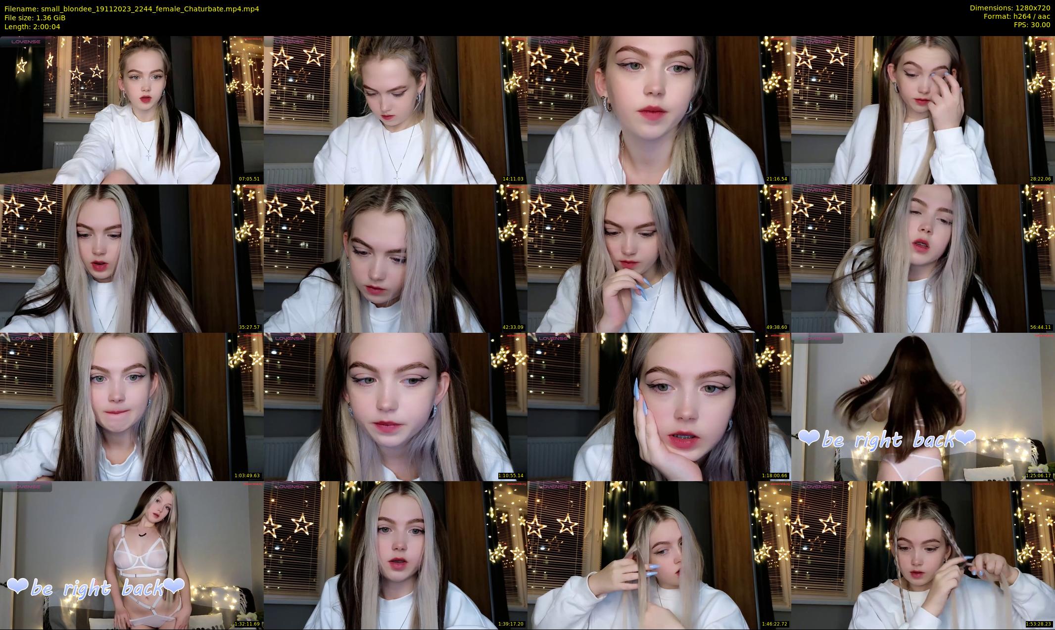 small_blondee — 121 minute Chaturbate female cam show recording, 720p, Nov 19, 2023