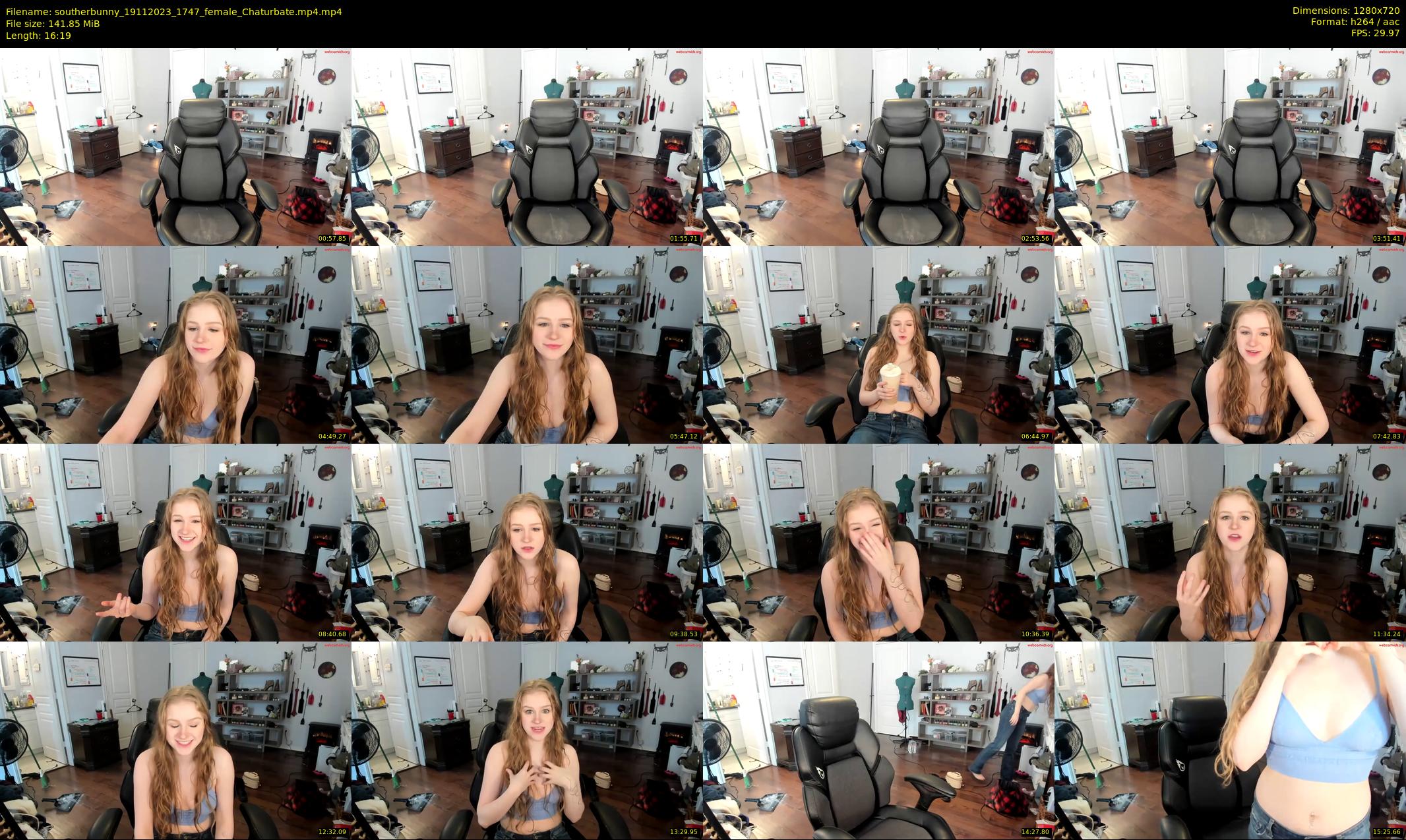 southerbunny — 17 minute Chaturbate female cam show recording, 720p, Nov 19, 2023