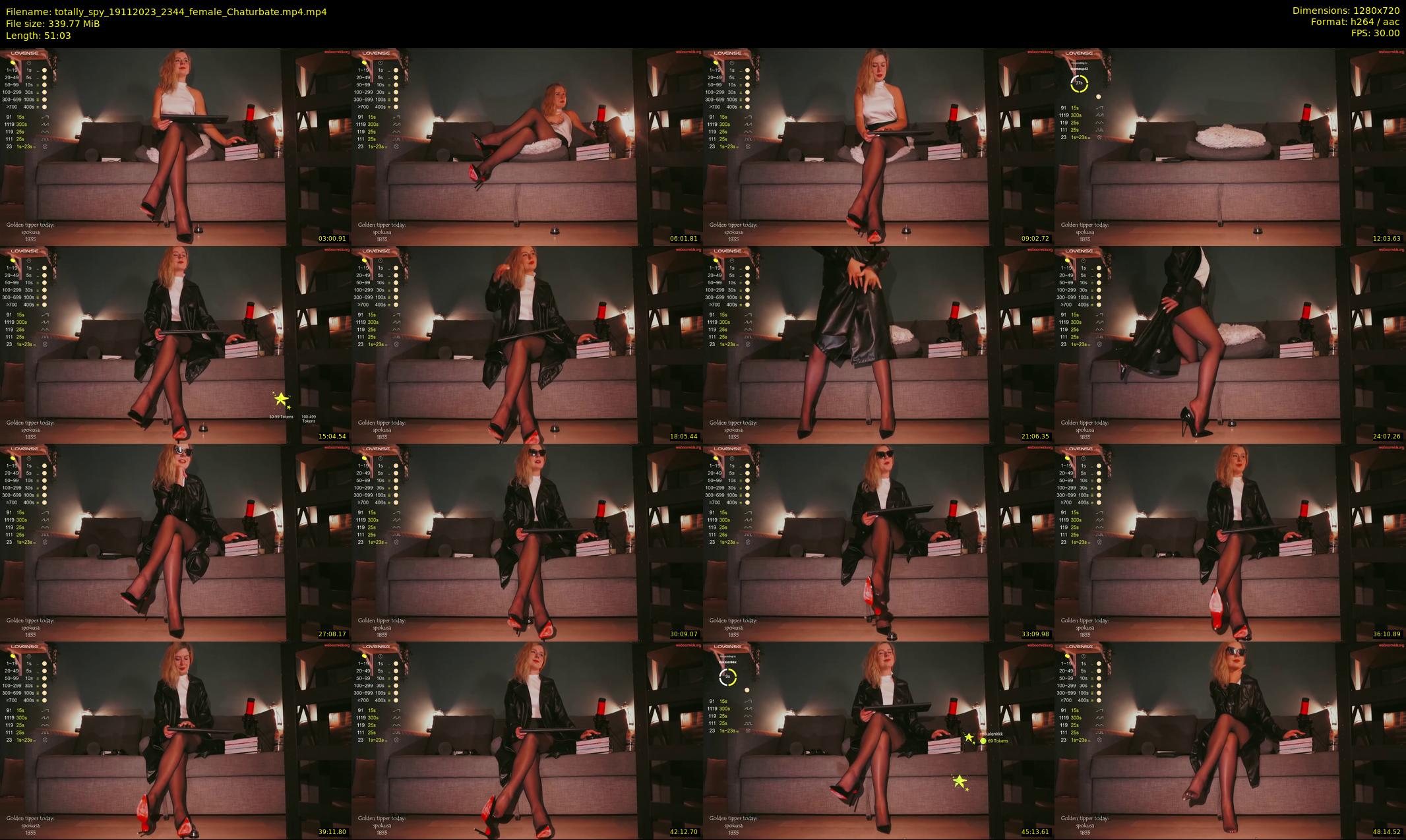 totally_spy — 52 minute Chaturbate female cam show recording, 720p, Nov 19, 2023
