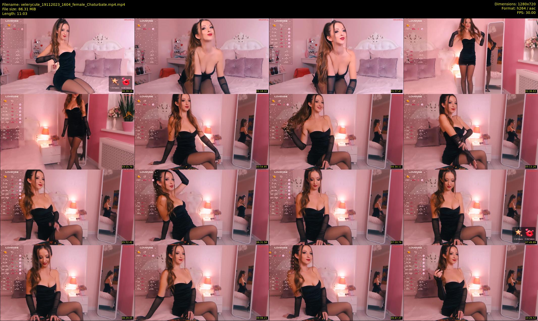 velerycute — 12 minute Chaturbate female cam show recording, 720p, Nov 19, 2023