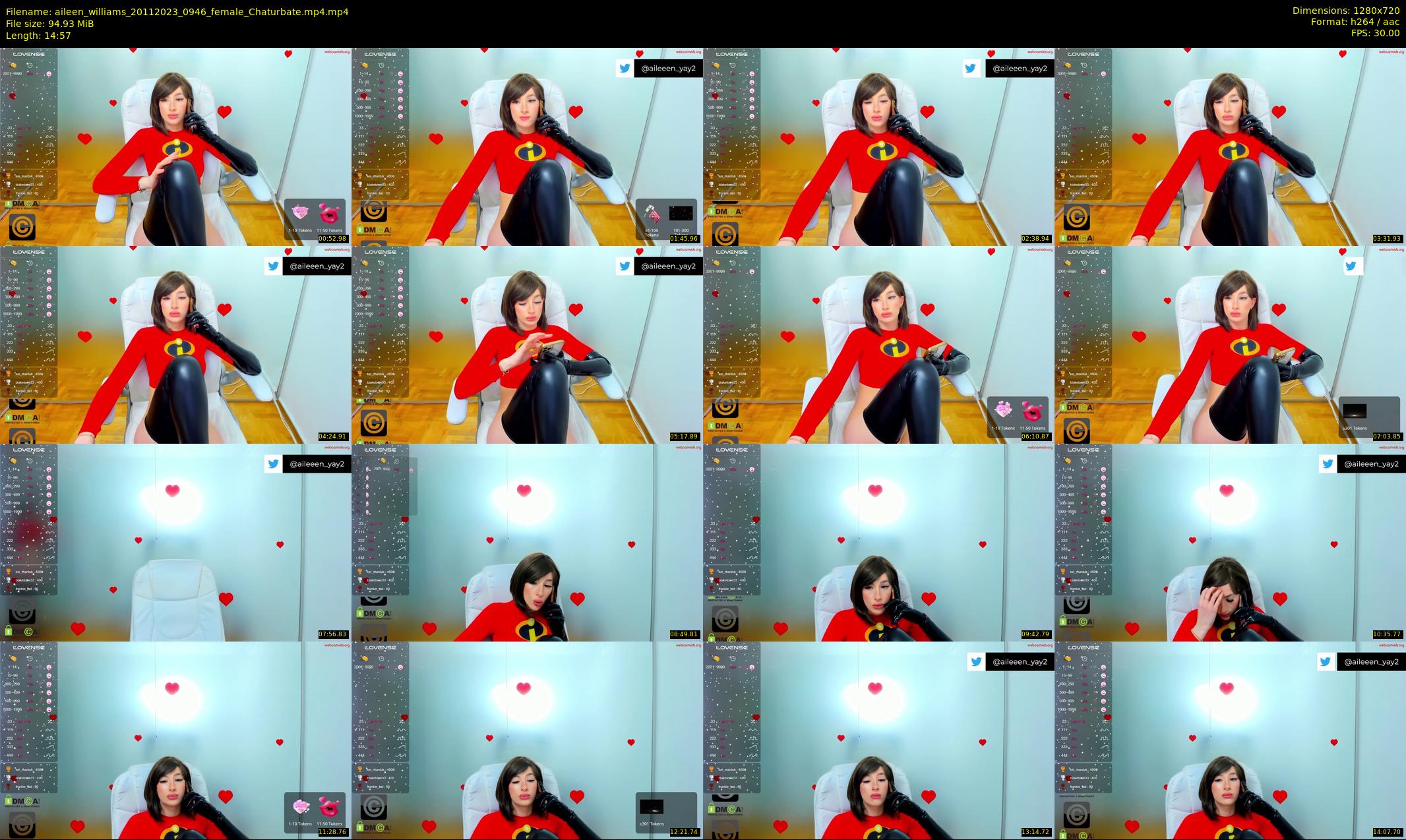 aileen_williams — 15 minute Chaturbate female cam show recording, 720p, Nov 20, 2023