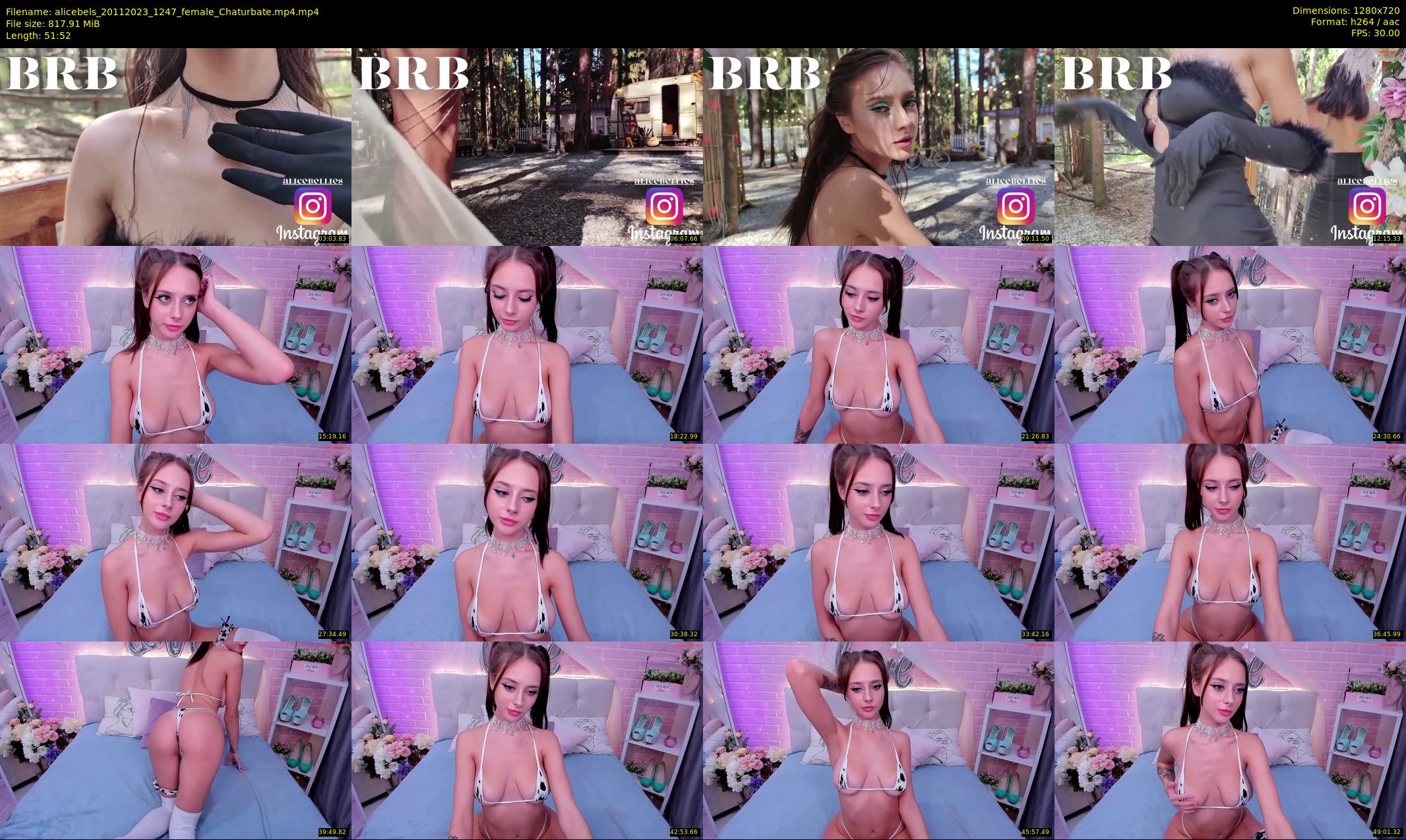 alicebels — 52 minute Chaturbate female cam show recording, 720p, Nov 20, 2023