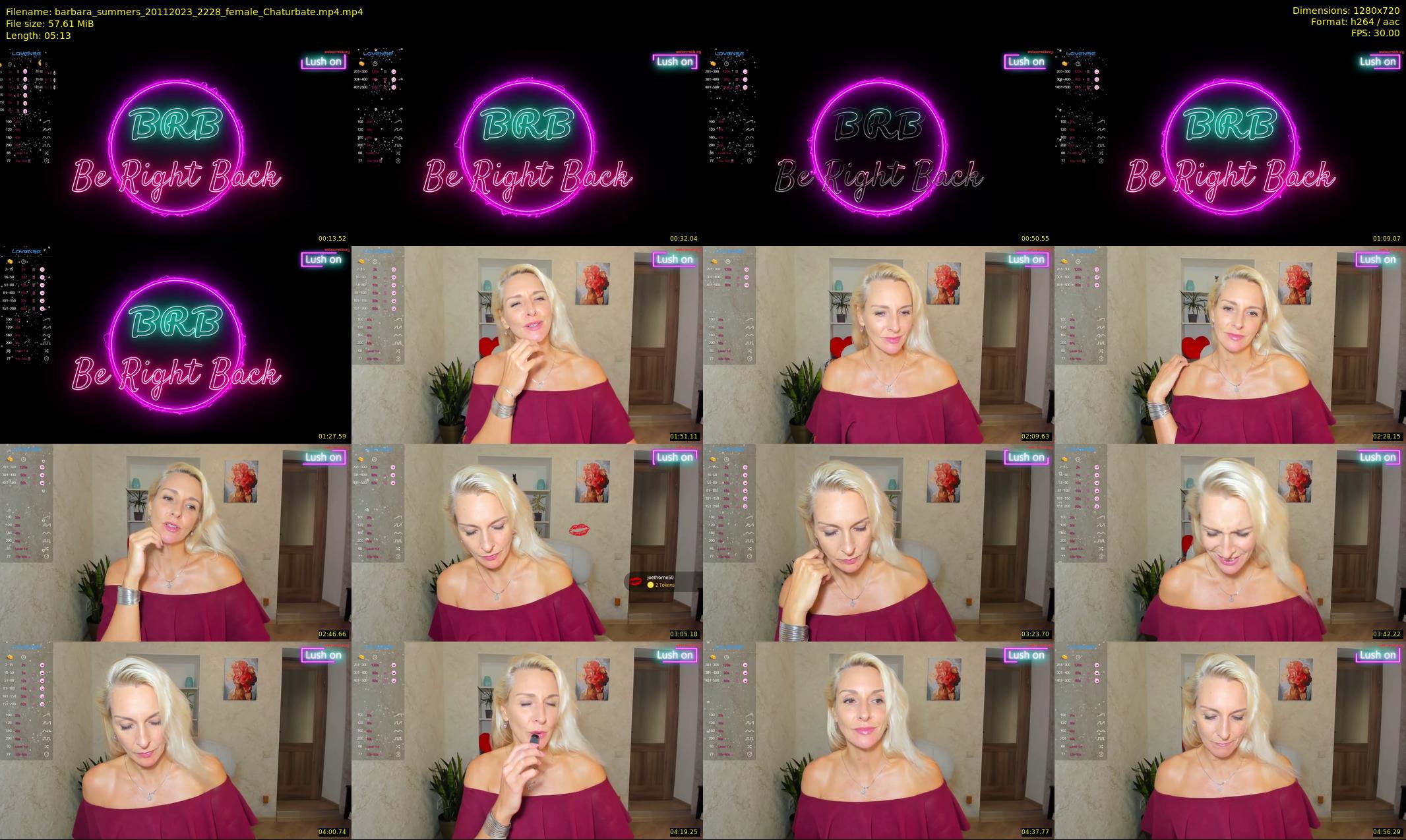 barbara_summers — 6 minute Chaturbate female cam show recording, 720p, Nov 20, 2023