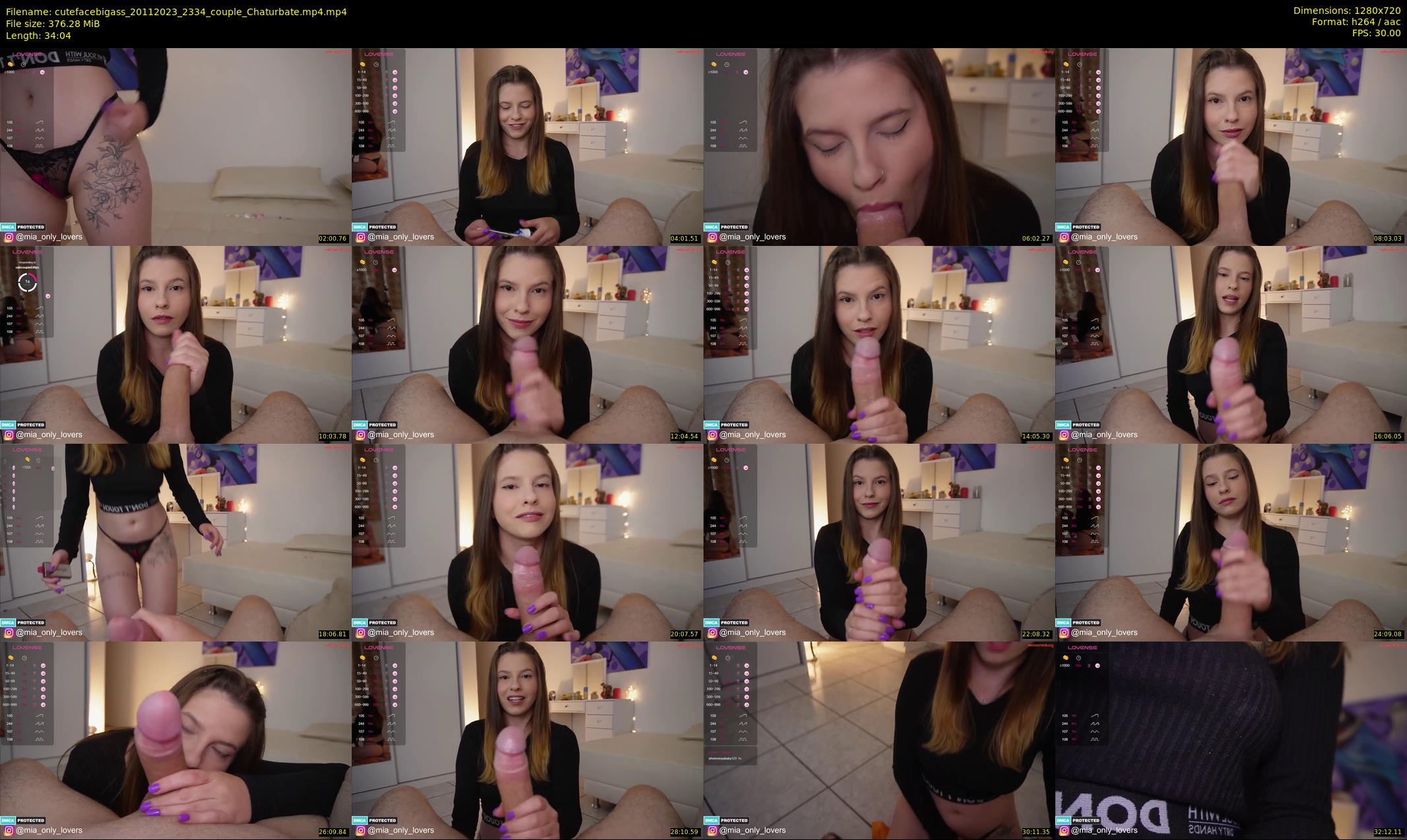 cutefacebigass — 35 minute Chaturbate couple cam show recording, 720p, Nov 20, 2023