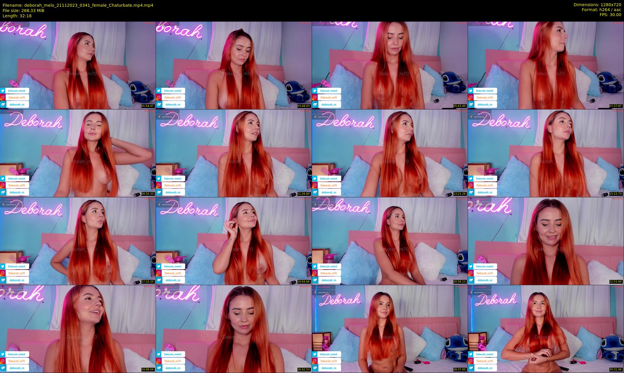 deborah_melo — 33 minute Chaturbate female cam show recording, 720p, Nov 21, 2023