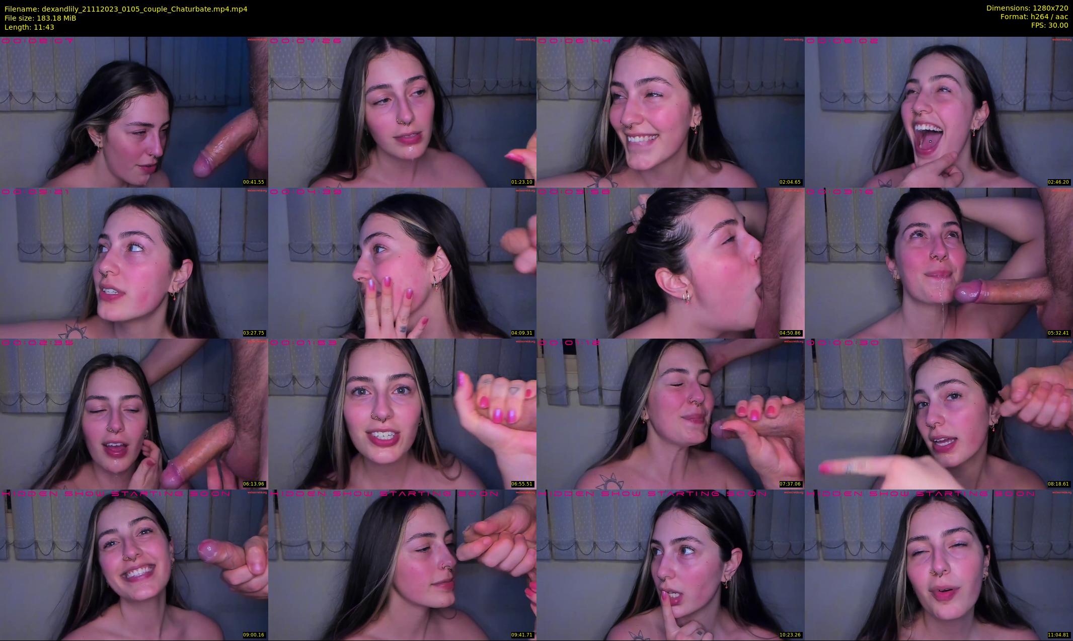 dexandlily — 12 minute Chaturbate couple cam show recording, 720p, Nov 21, 2023