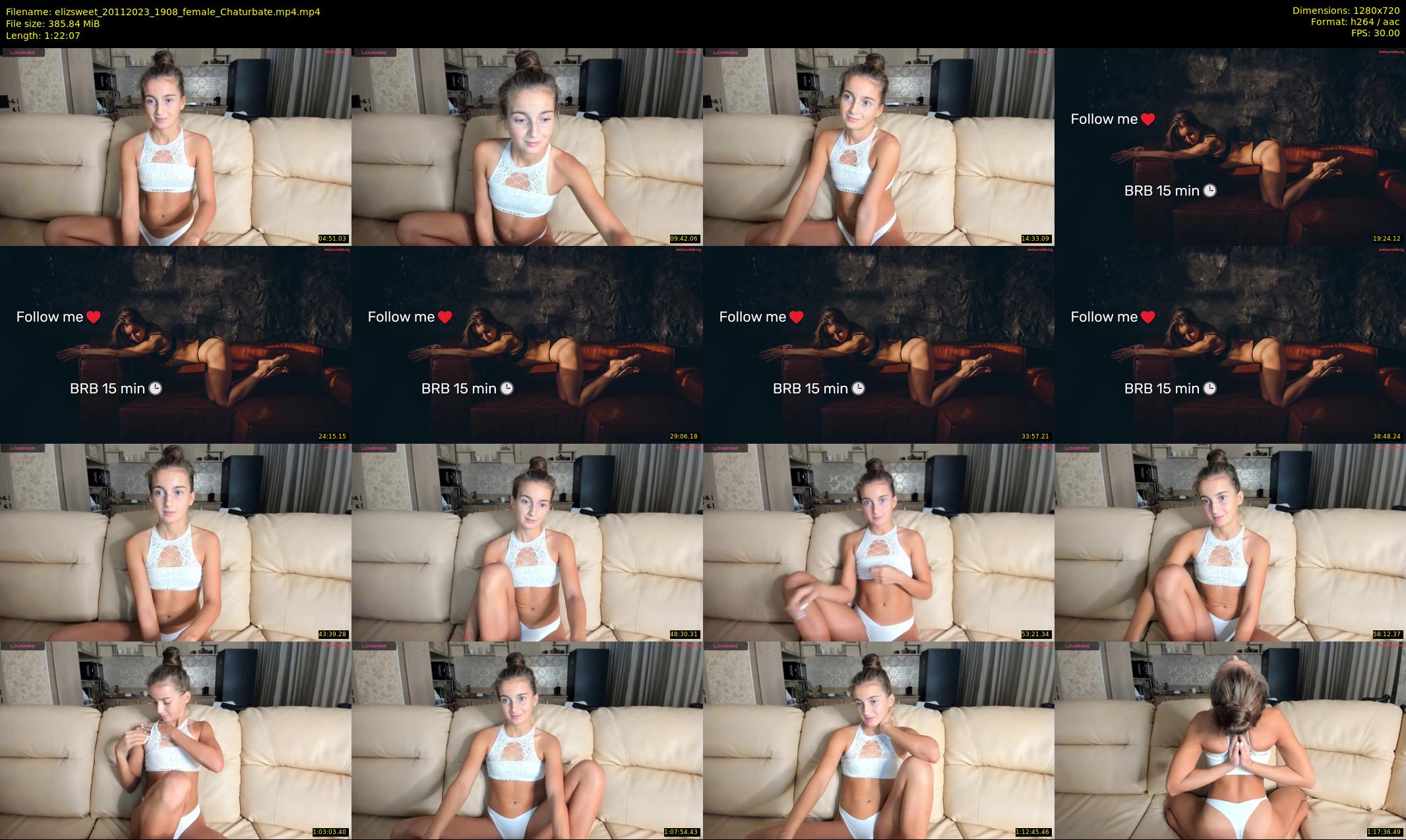 elizsweet — 83 minute Chaturbate female cam show recording, 720p, Nov 20, 2023