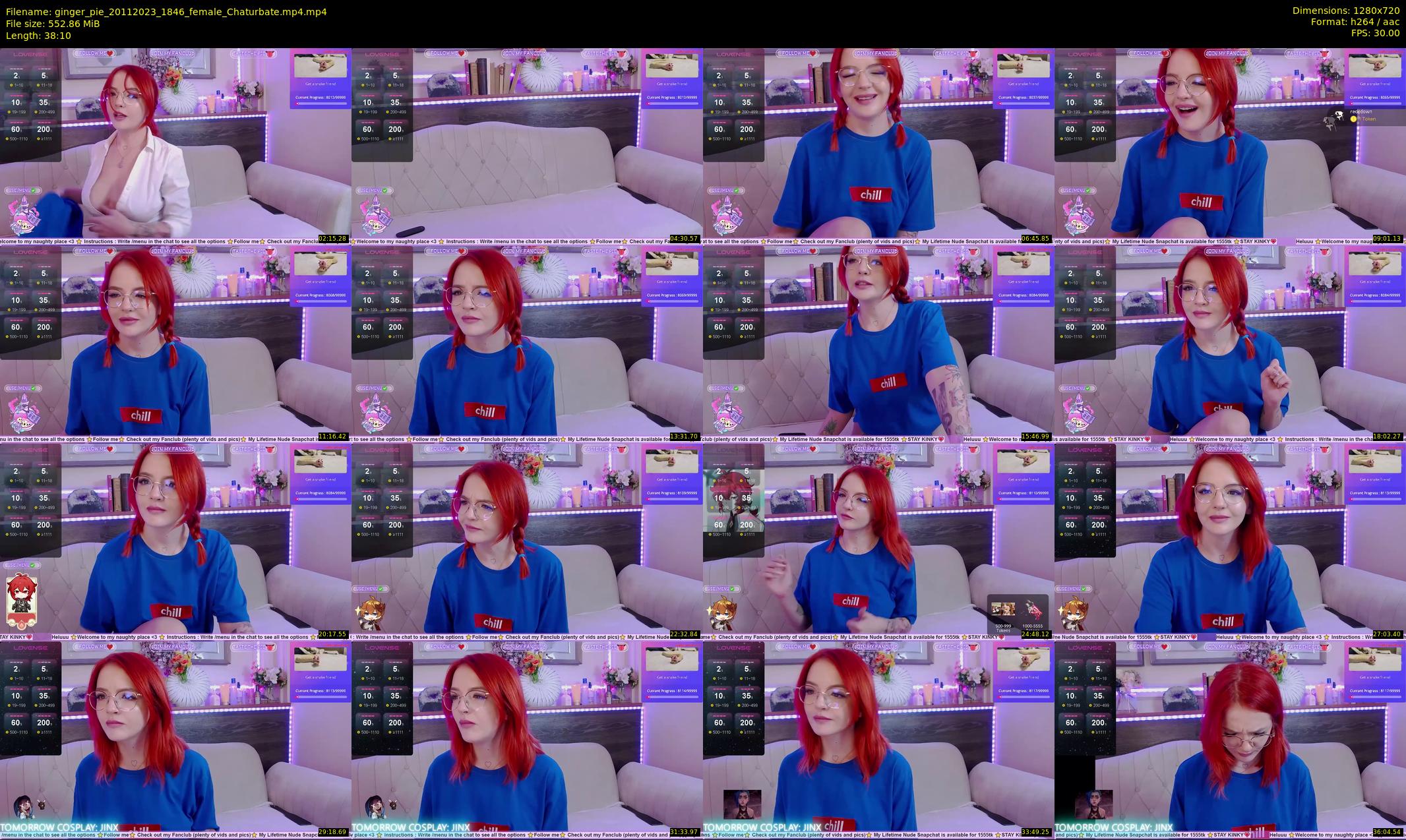 ginger_pie — 39 minute Chaturbate female cam show recording, 720p, Nov 20, 2023