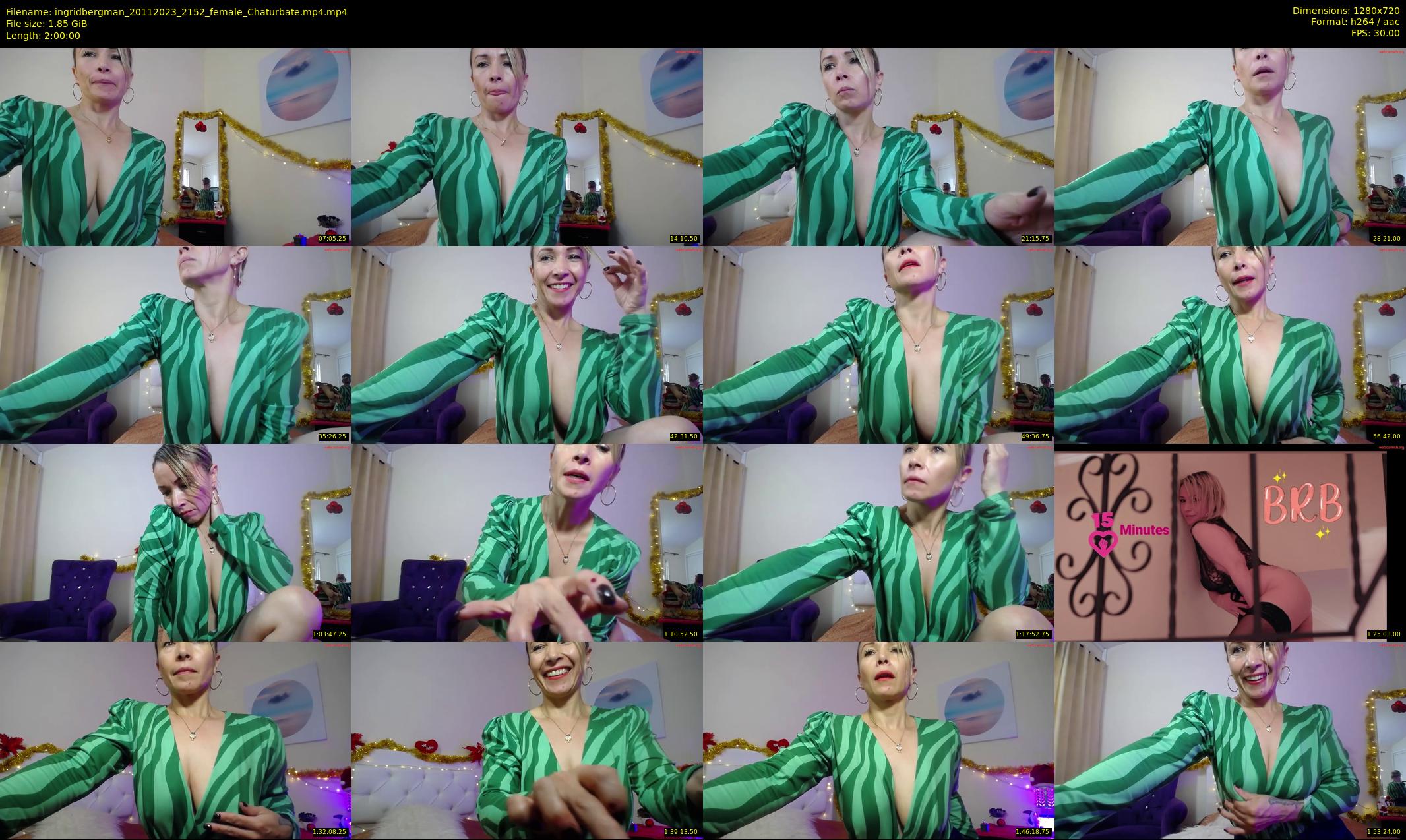 ingridbergman — 120 minute Chaturbate female cam show recording, 720p, Nov 20, 2023
