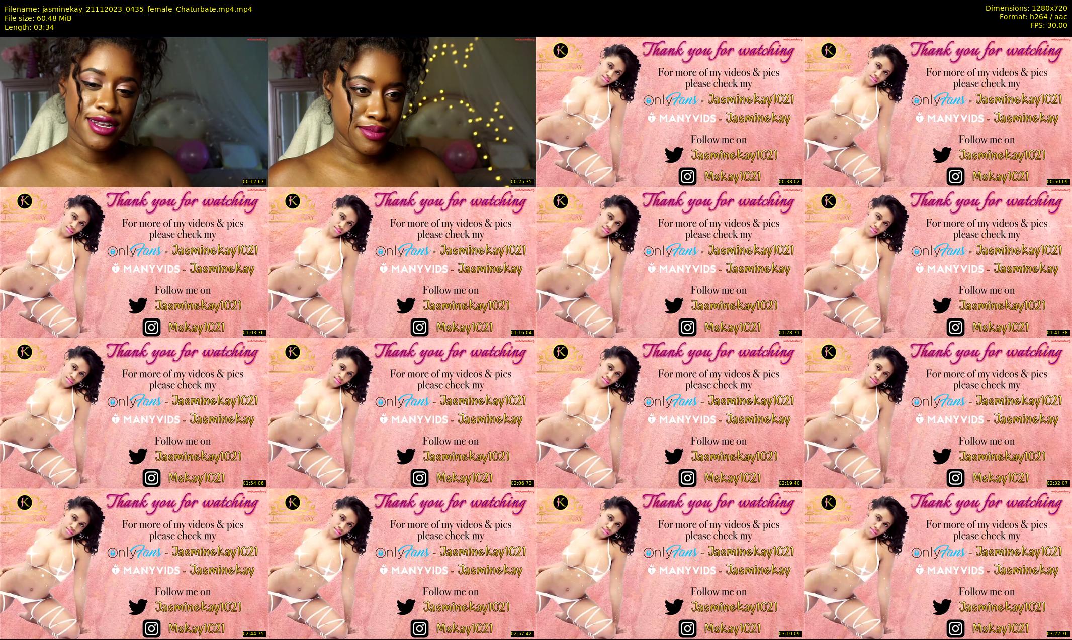 jasminekay — 4 minute Chaturbate female cam show recording, 720p, Nov 21, 2023
