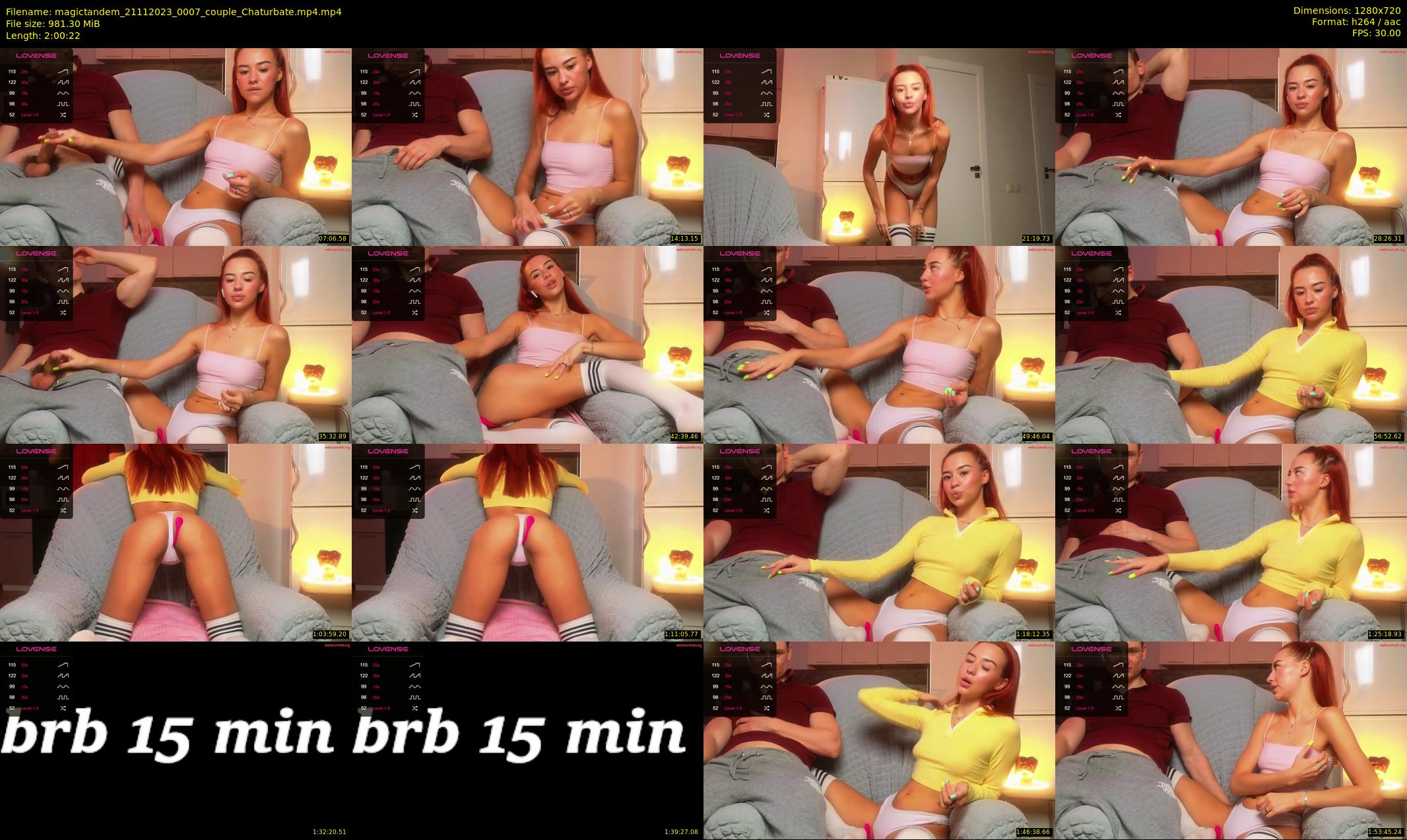 magictandem — 121 minute Chaturbate couple cam show recording, 720p, Nov 21, 2023