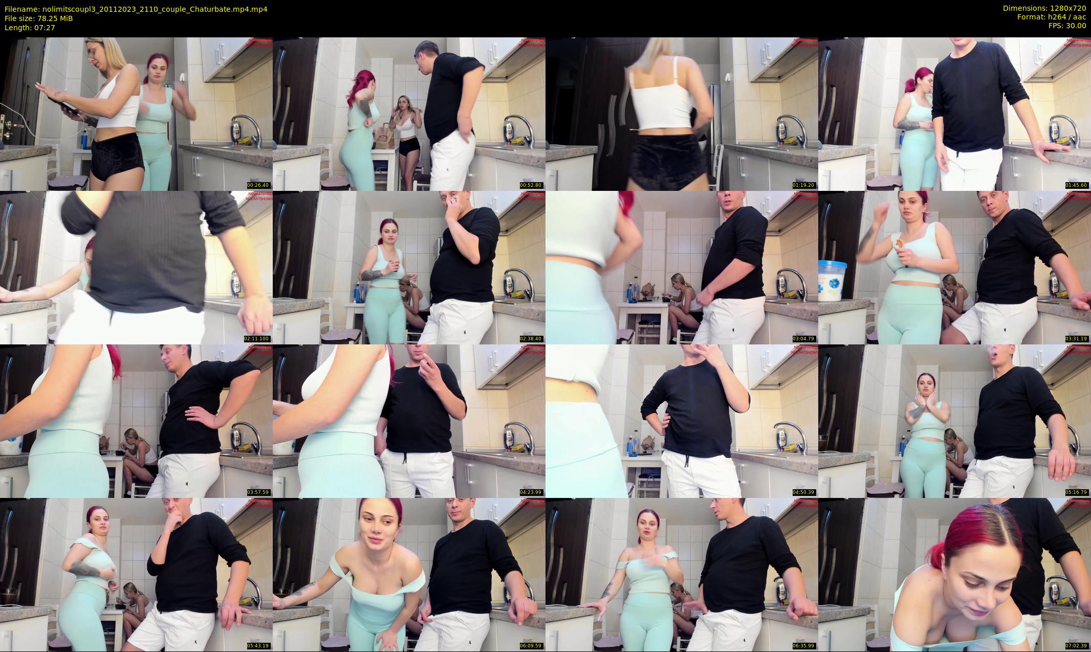 nolimitscoupl3 — 8 minute Chaturbate couple cam show recording, 720p, Nov 20, 2023