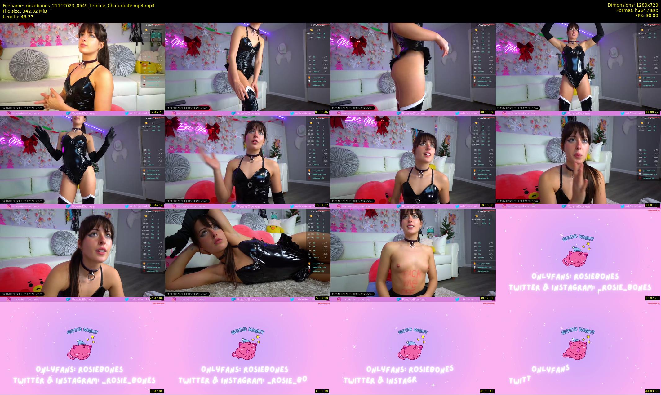 rosiebones — 47 minute Chaturbate female cam show recording, 720p, Nov 21, 2023