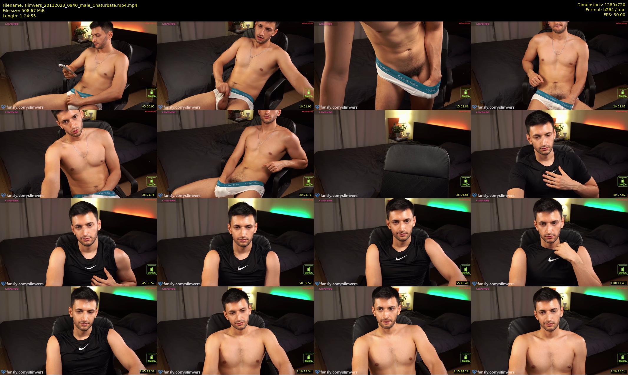 slimvers — 85 minute Chaturbate male cam show recording, 720p, Nov 20, 2023