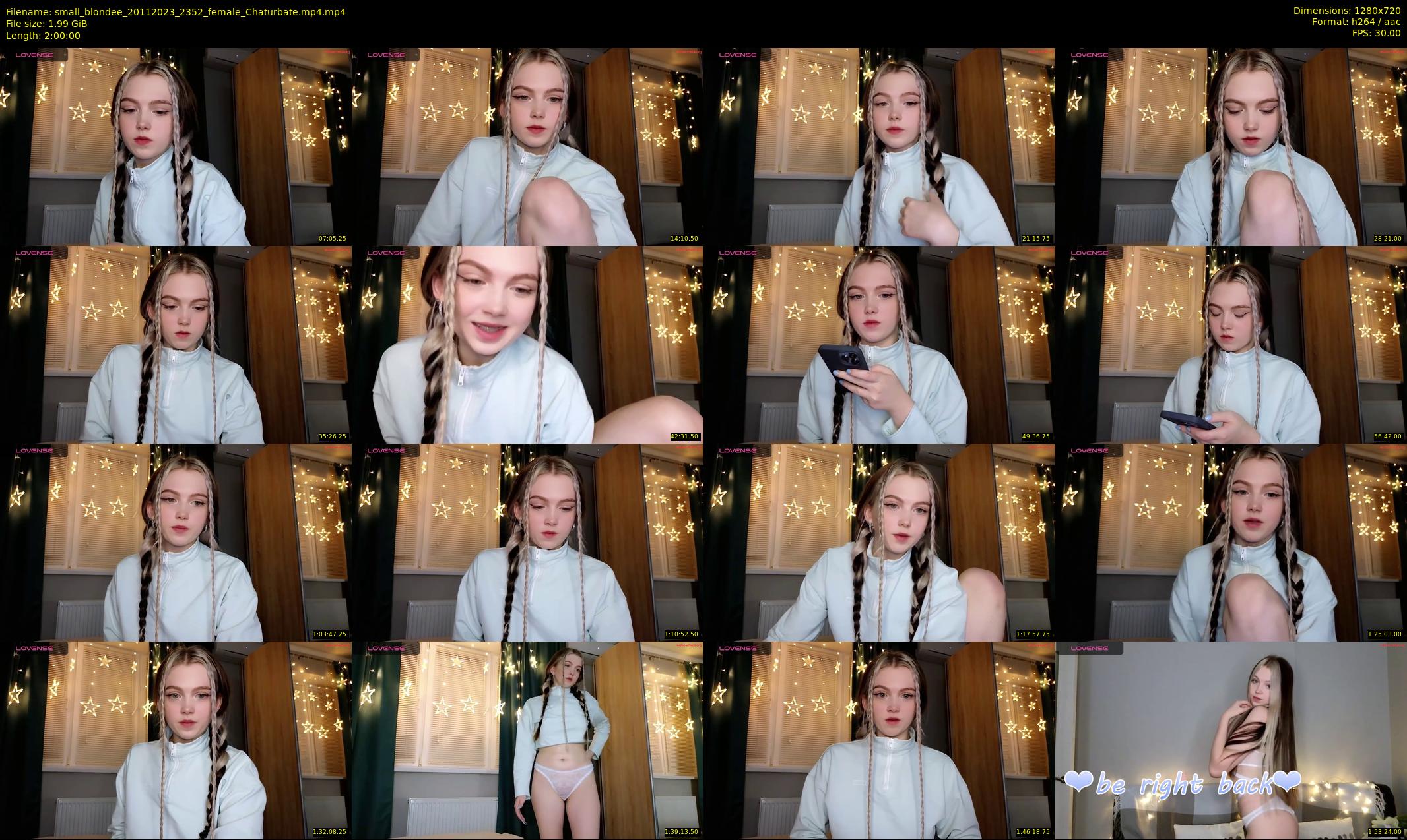 small_blondee — 120 minute Chaturbate female cam show recording, 720p, Nov 20, 2023