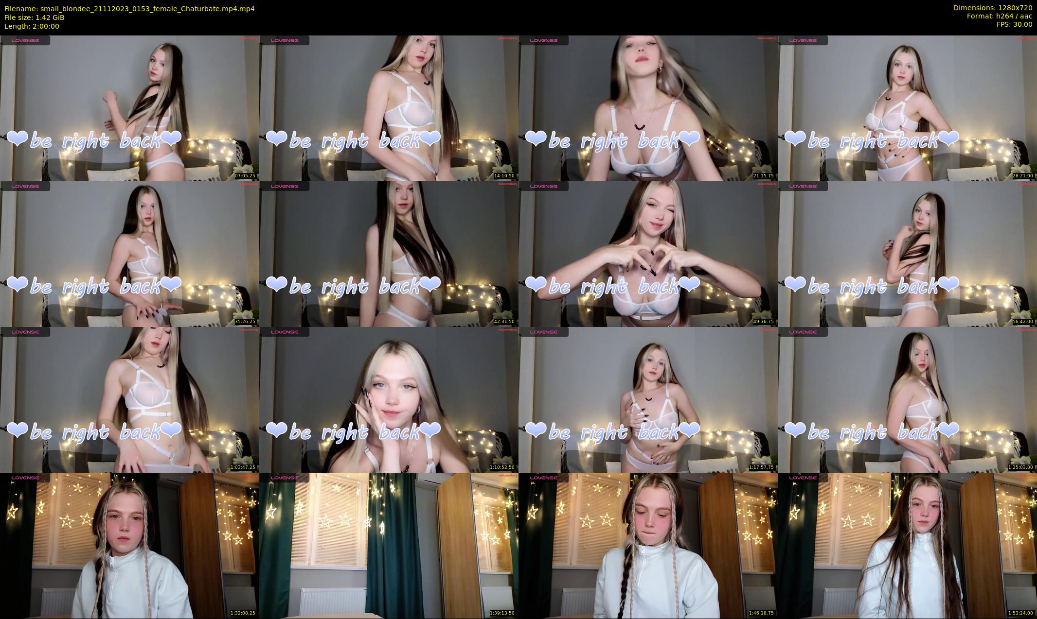 small_blondee — 120 minute Chaturbate female cam show recording, 720p, Nov 21, 2023