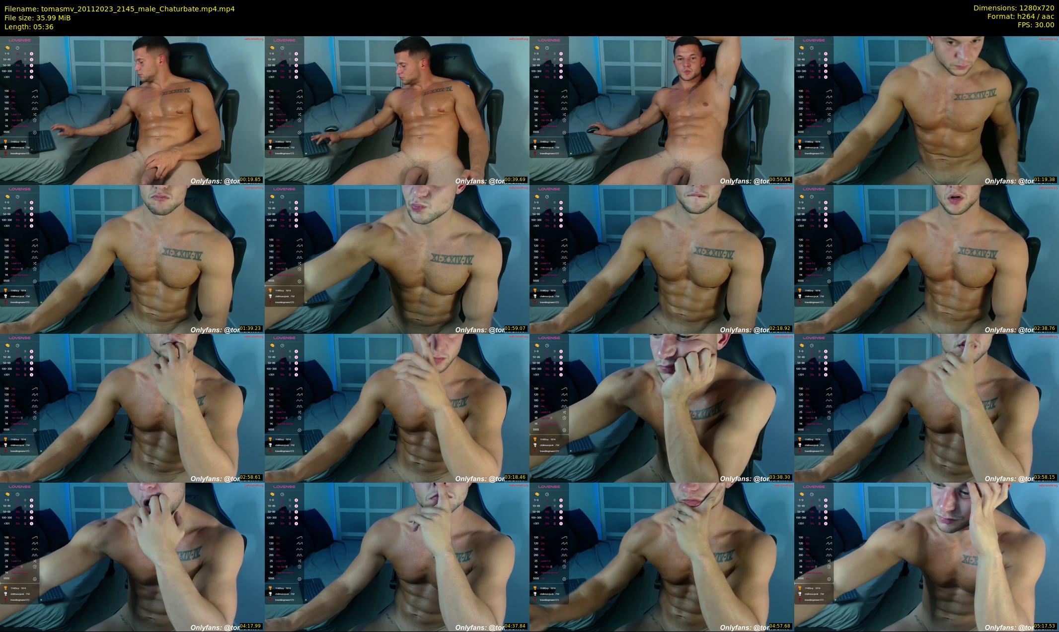 tomasmv — 6 minute Chaturbate male cam show recording, 720p, Nov 20, 2023