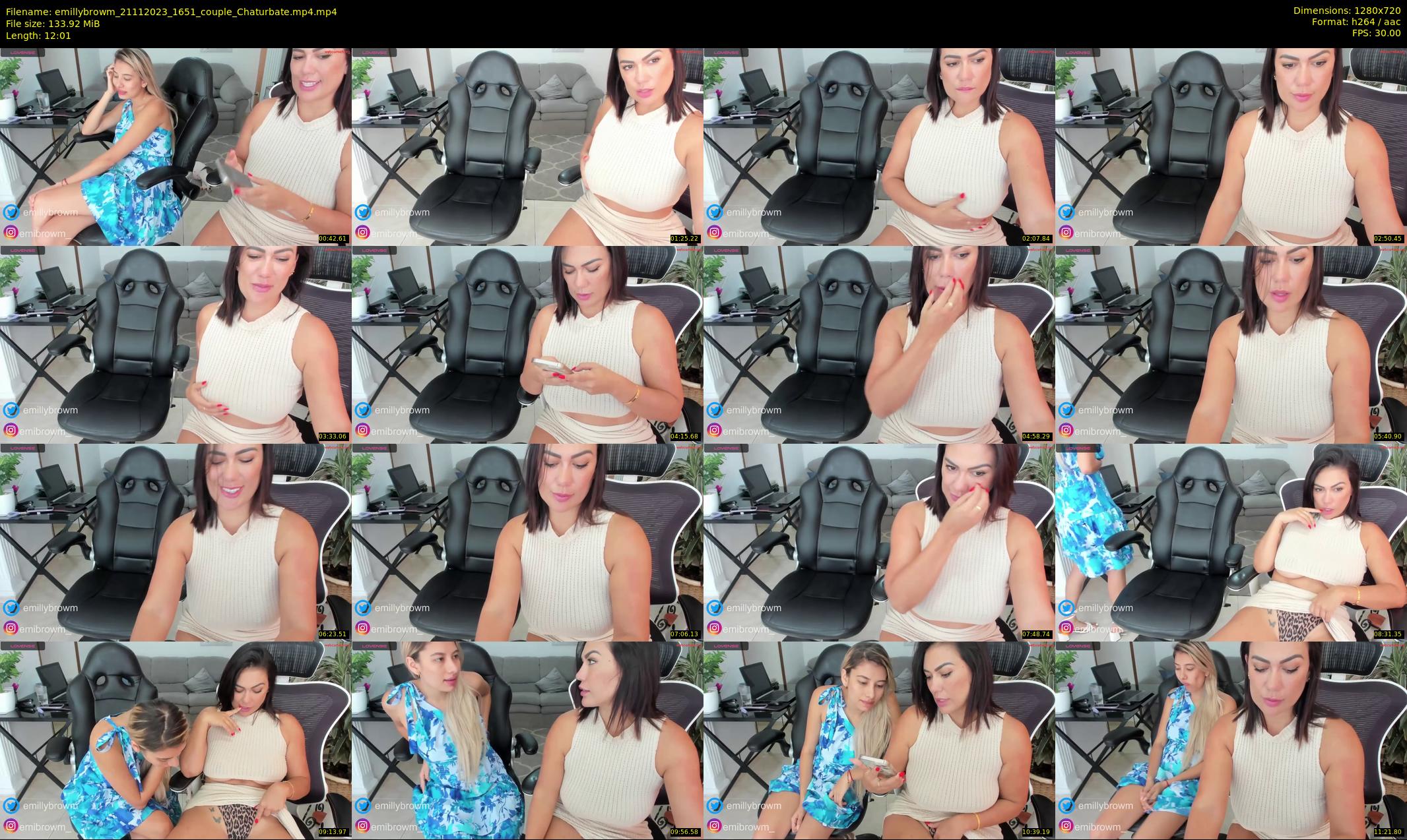 emillybrowm — 13 minute Chaturbate couple cam show recording, 720p, Nov 21, 2023