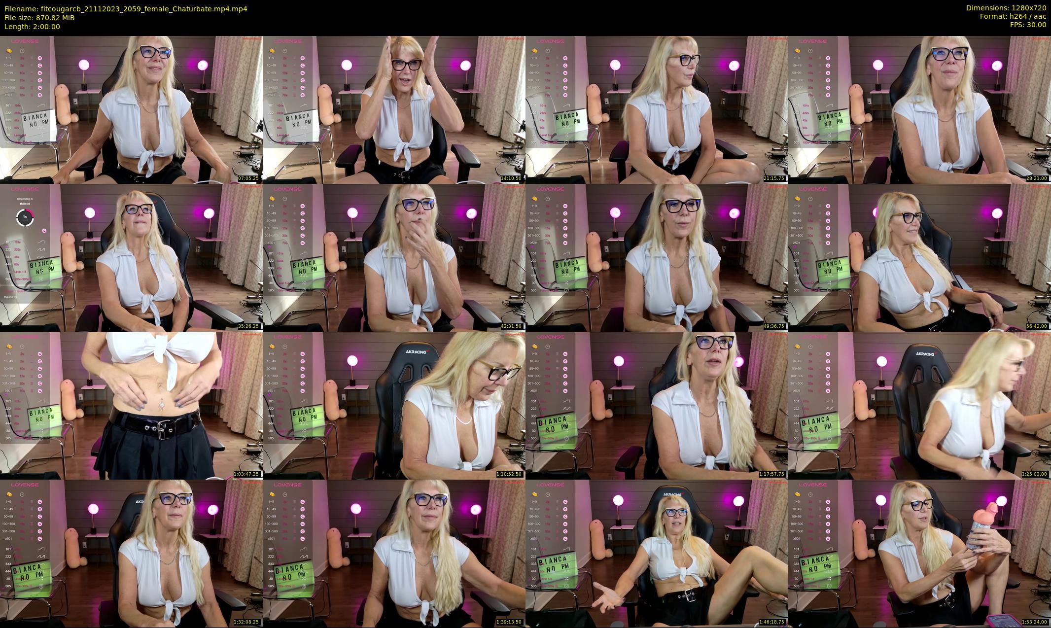 fitcougarcb — 120 minute Chaturbate female cam show recording, 720p, Nov 21, 2023