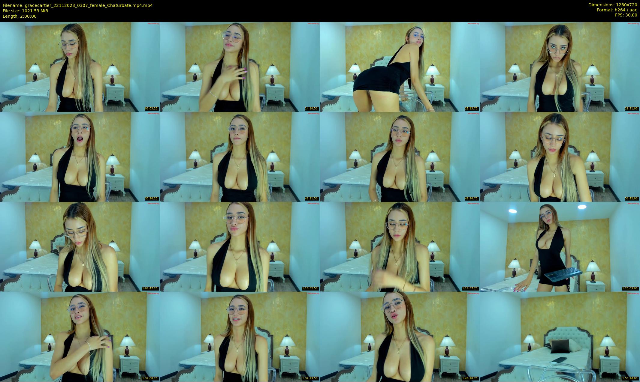 gracecartier — 120 minute Chaturbate female cam show recording, 720p, Nov 22, 2023