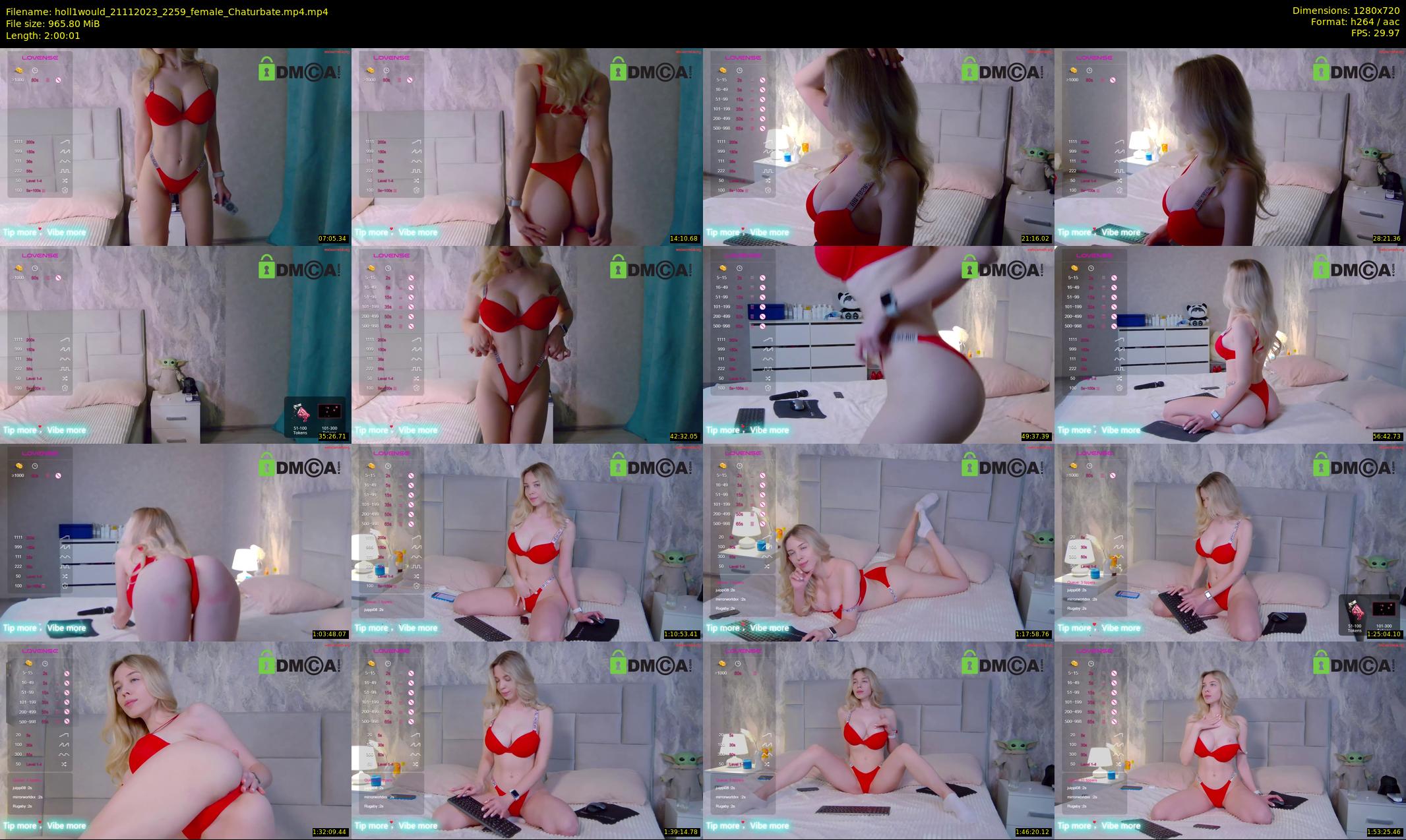 holl1would — 121 minute Chaturbate female cam show recording, 720p, Nov 21, 2023