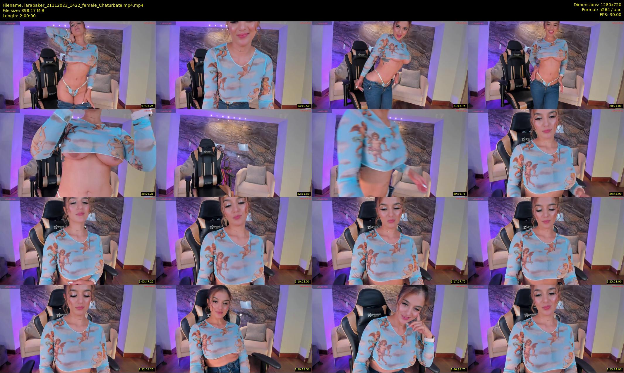 larabaker — 120 minute Chaturbate female cam show recording, 720p, Nov 21, 2023