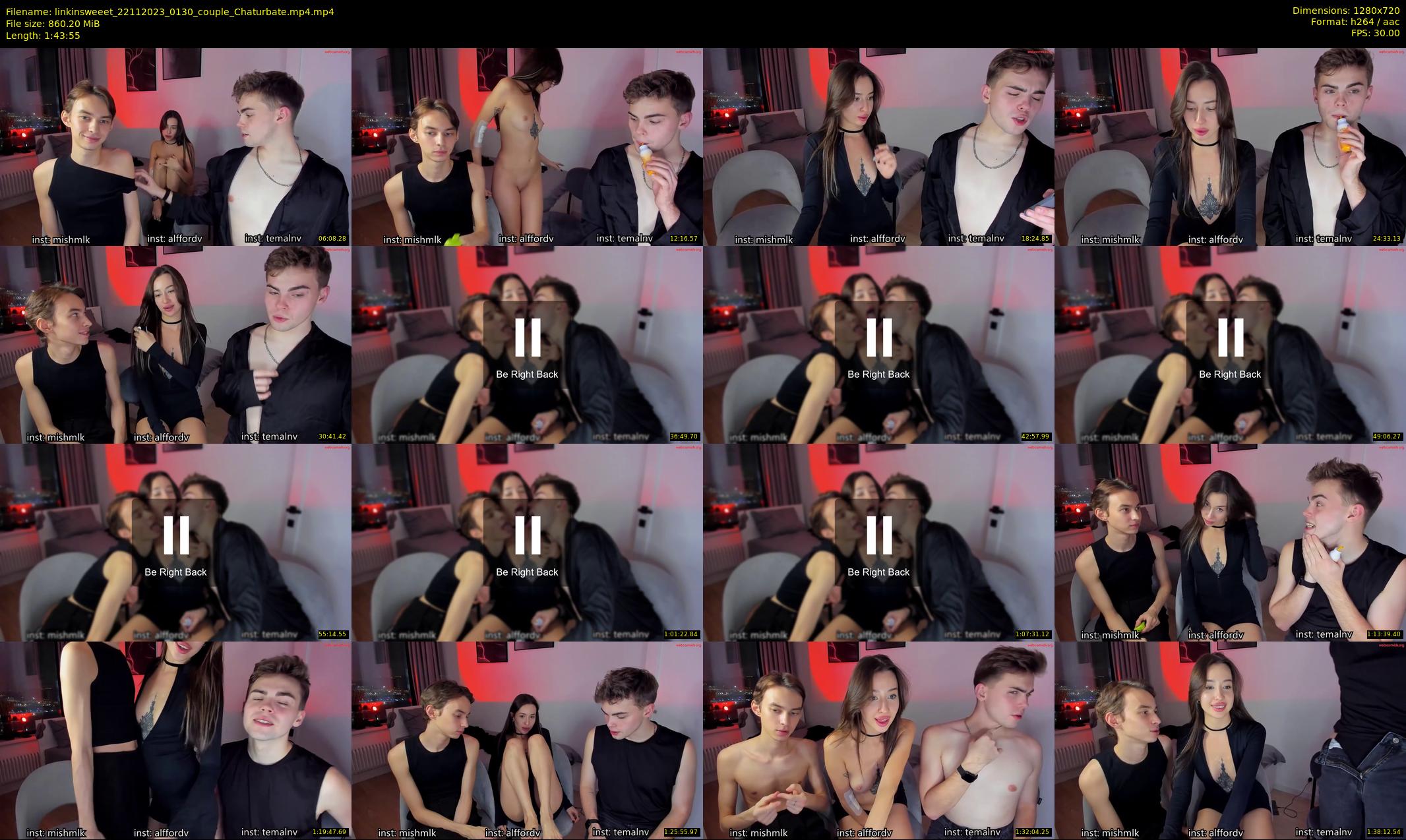 linkinsweeet — 104 minute Chaturbate couple cam show recording, 720p, Nov 22, 2023