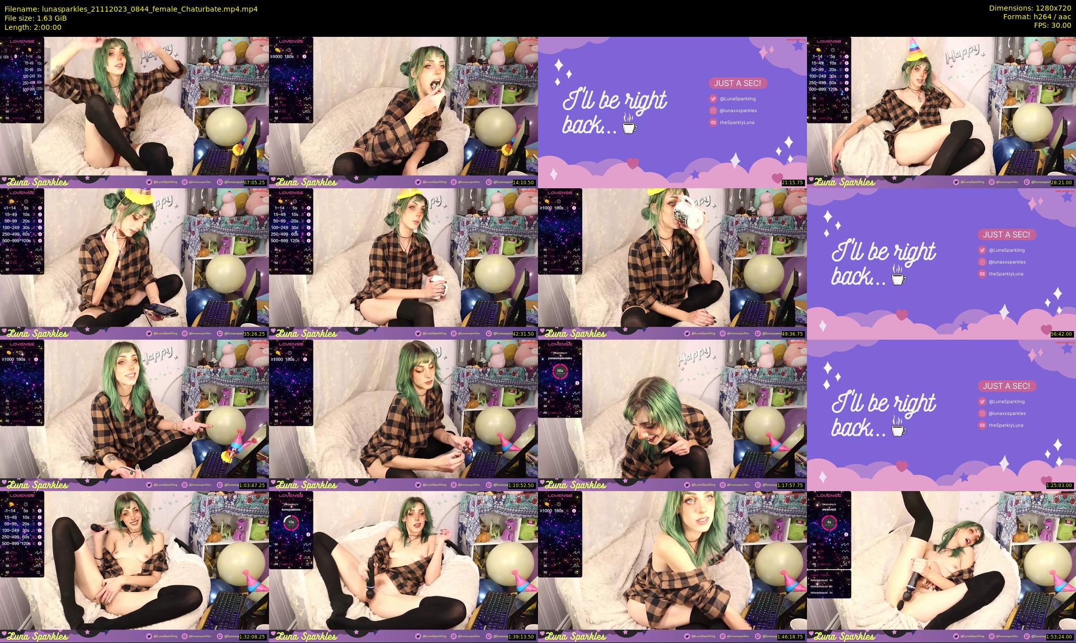 lunasparkles — 120 minute Chaturbate female cam show recording, 720p, Nov 21, 2023