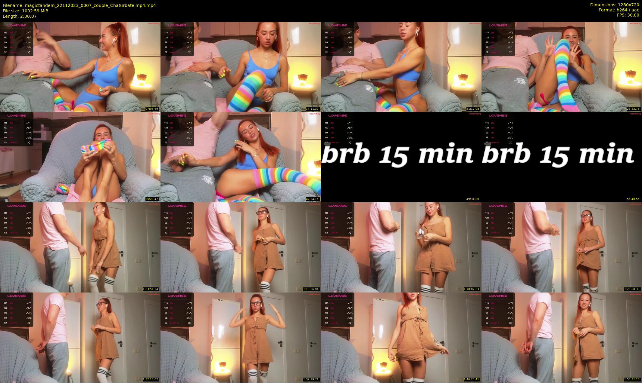 magictandem — 121 minute Chaturbate couple cam show recording, 720p, Nov 22, 2023