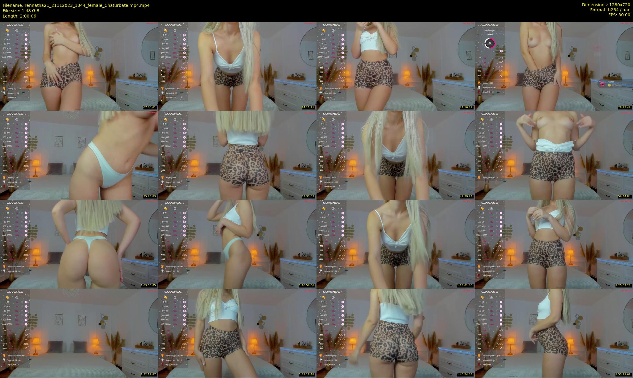 rennatha21 — 121 minute Chaturbate female cam show recording, 720p, Nov 21, 2023