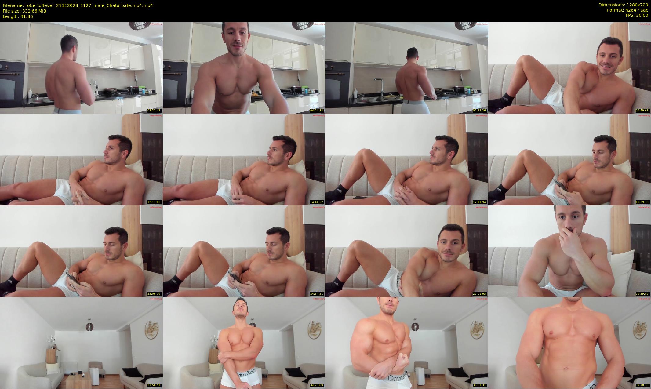 roberto4ever — 42 minute Chaturbate male cam show recording, 720p, Nov 21, 2023