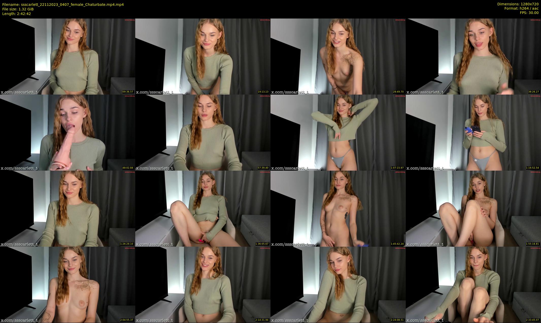ssscarlett — 163 minute Chaturbate female cam show recording, 720p, Nov 22, 2023