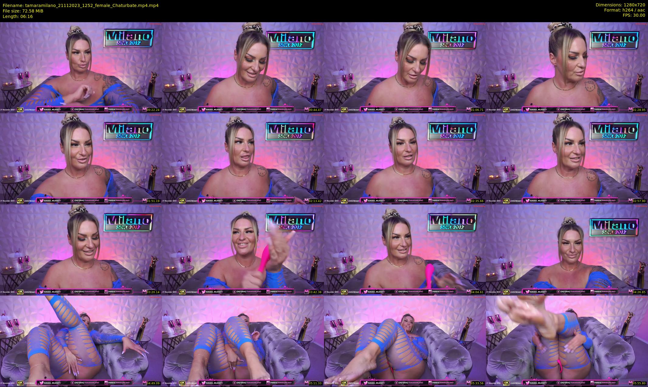 tamaramilano — 7 minute Chaturbate female cam show recording, 720p, Nov 21, 2023