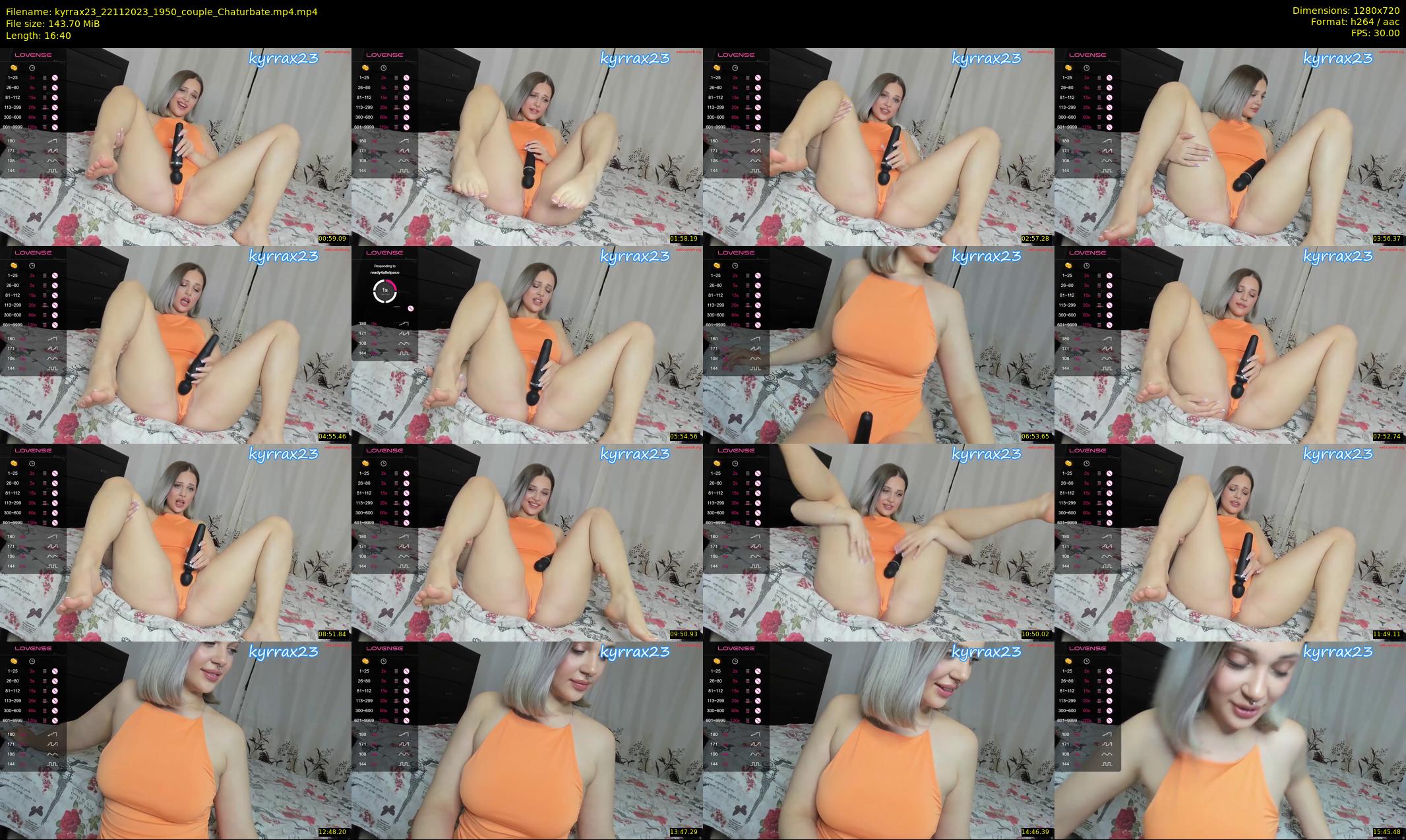 kyrrax23 — 17 minute Chaturbate couple cam show recording, 720p, Nov 22, 2023